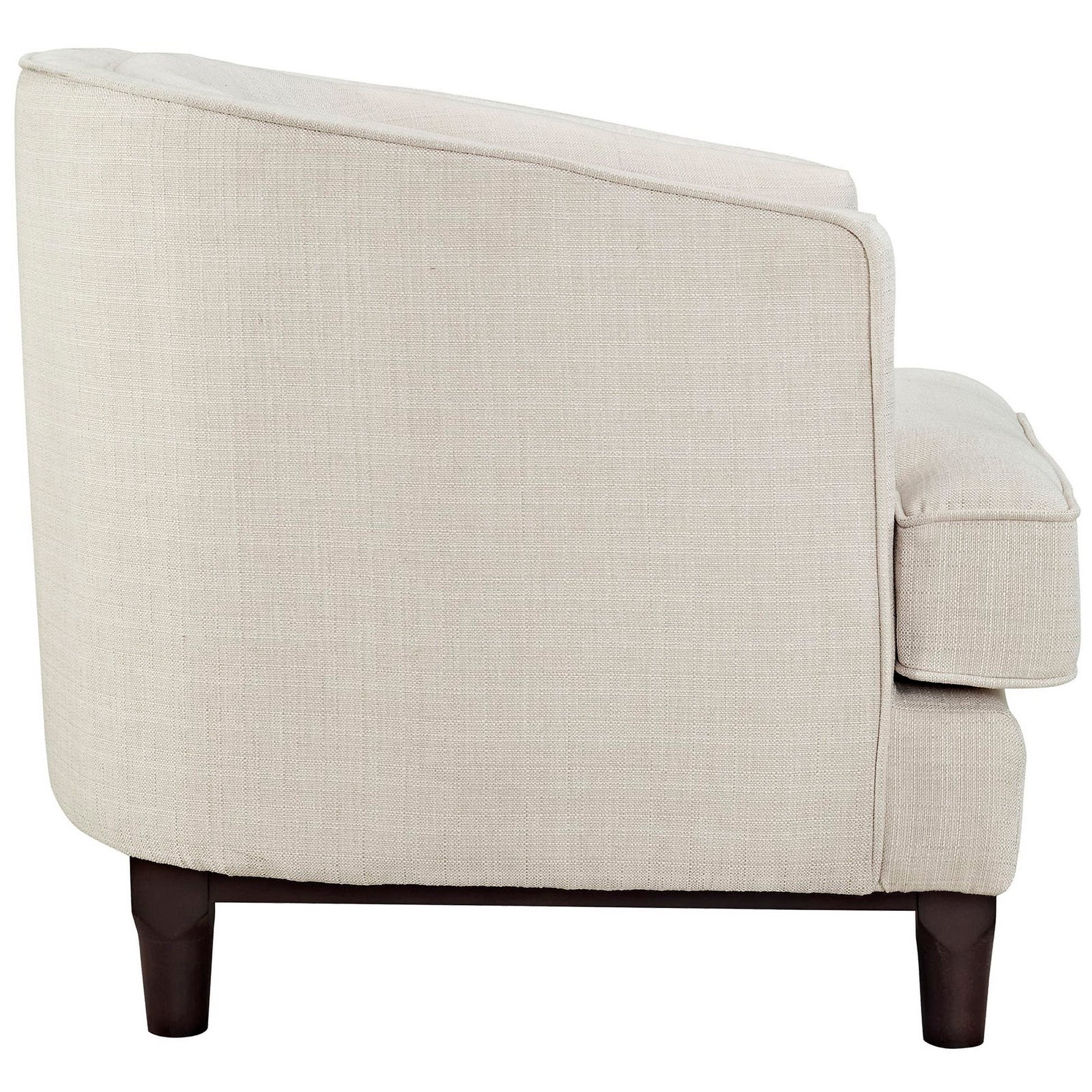 Coast Upholstered Fabric Armchair - Light Gray