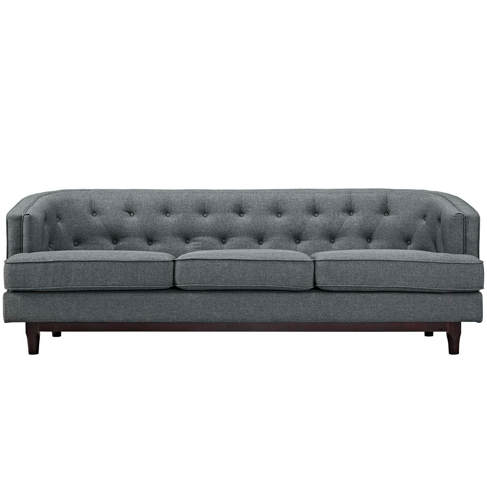 Coast Upholstered Fabric Sofa - Light Gray