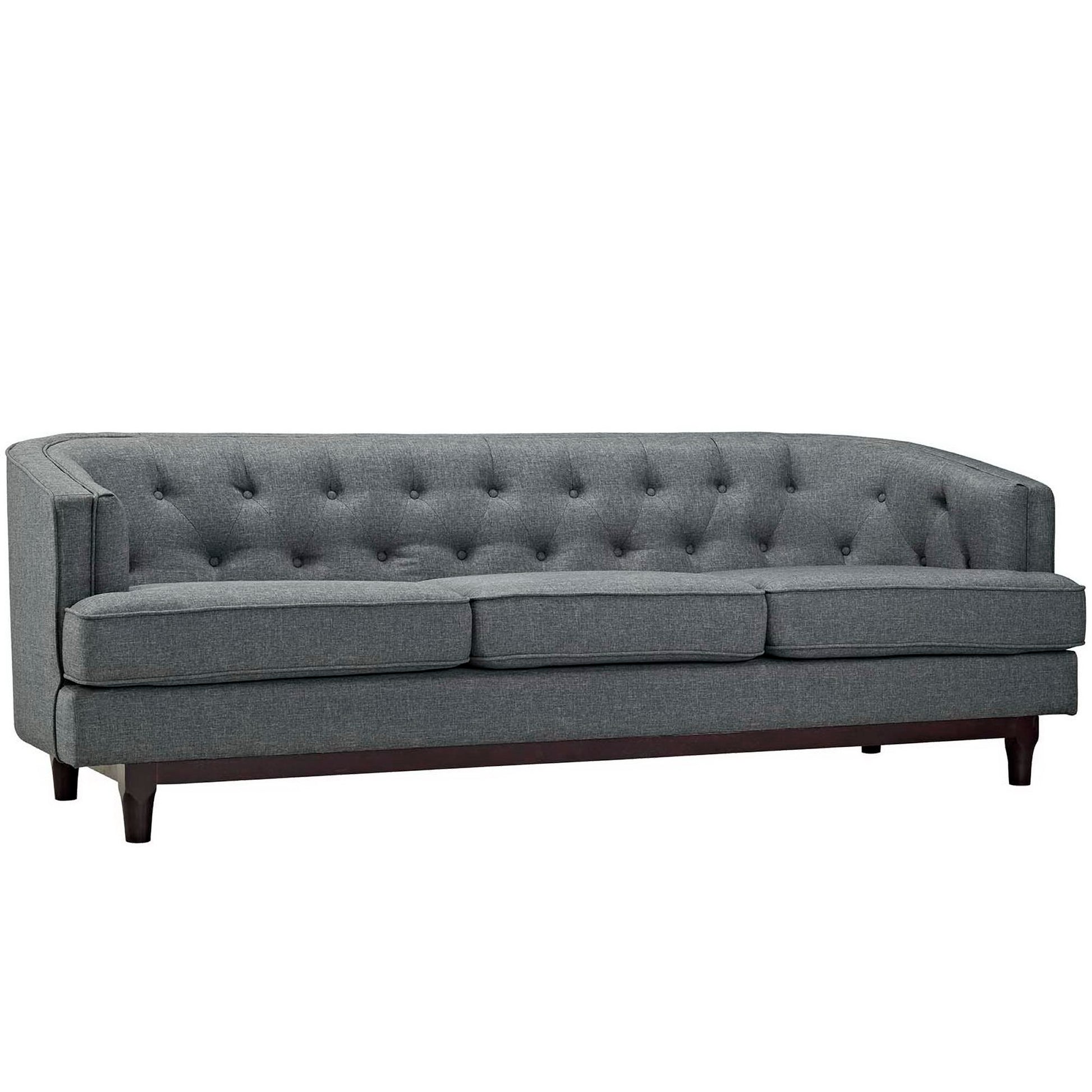 Coast Upholstered Fabric Sofa - Gray