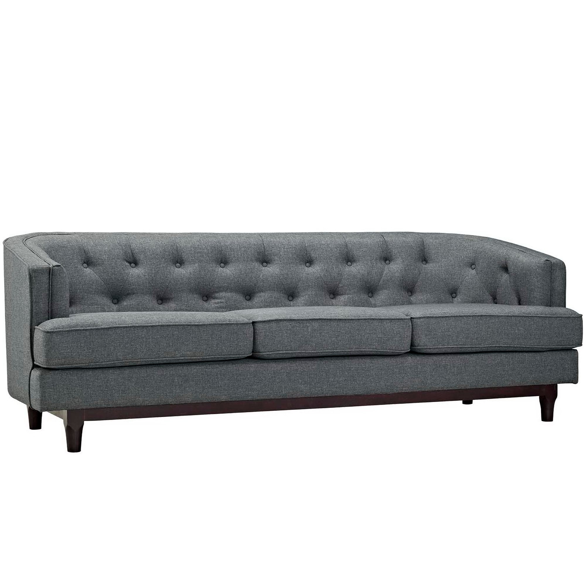 Coast Upholstered Fabric Sofa - Gray