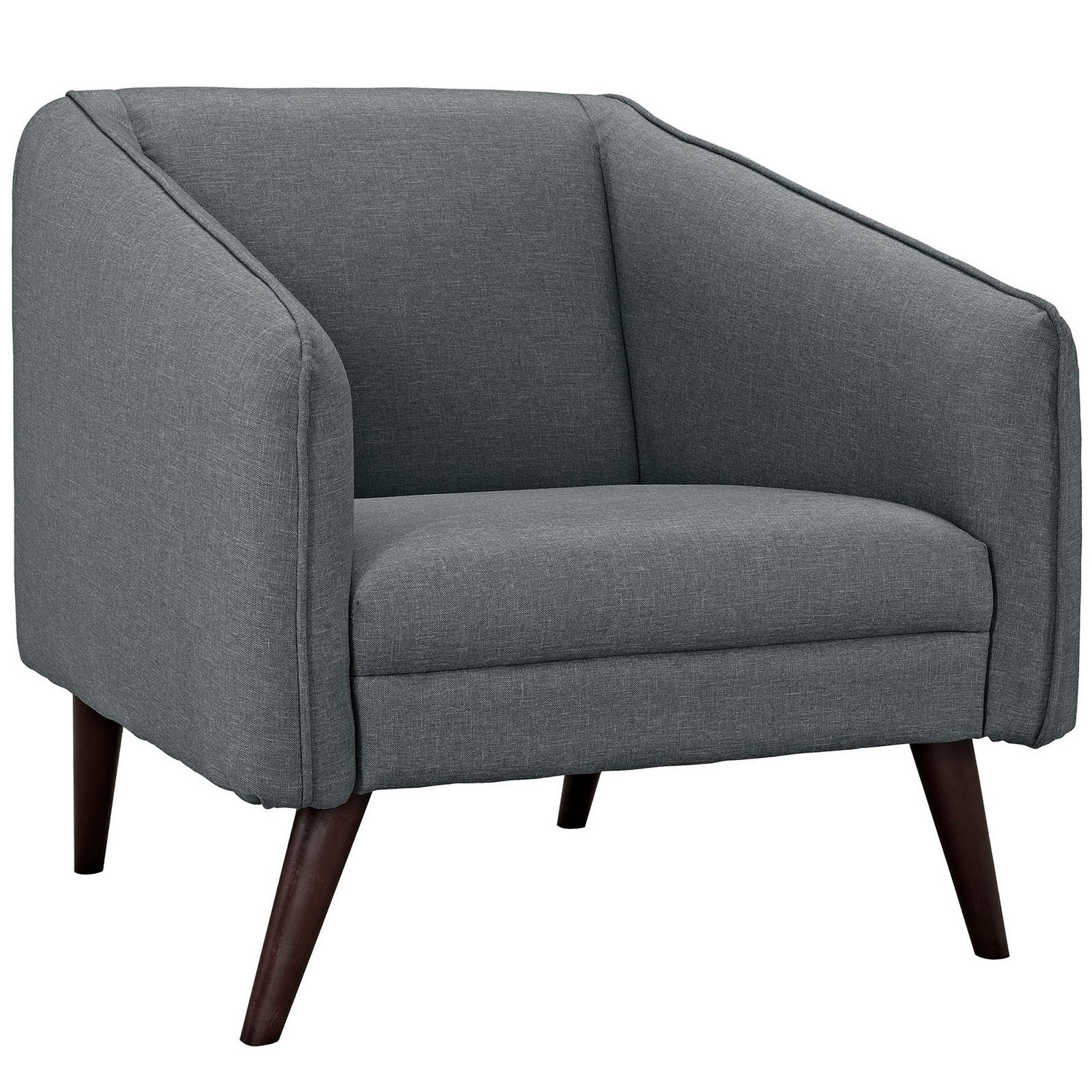 Slide Upholstered Fabric Armchair - Gray