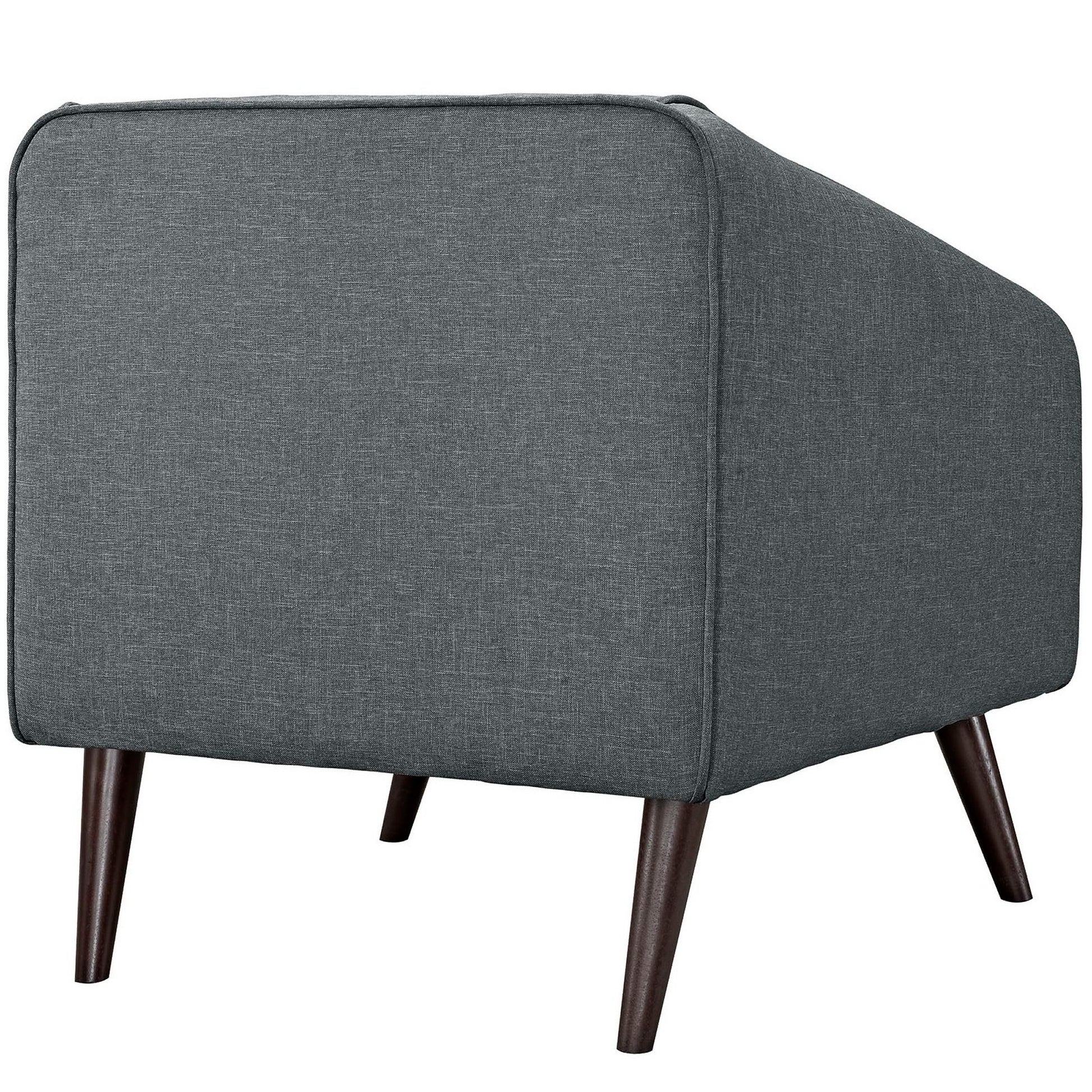 Slide Upholstered Fabric Armchair - LightGray