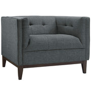 Serve Upholstered Fabric Armchair - Gray