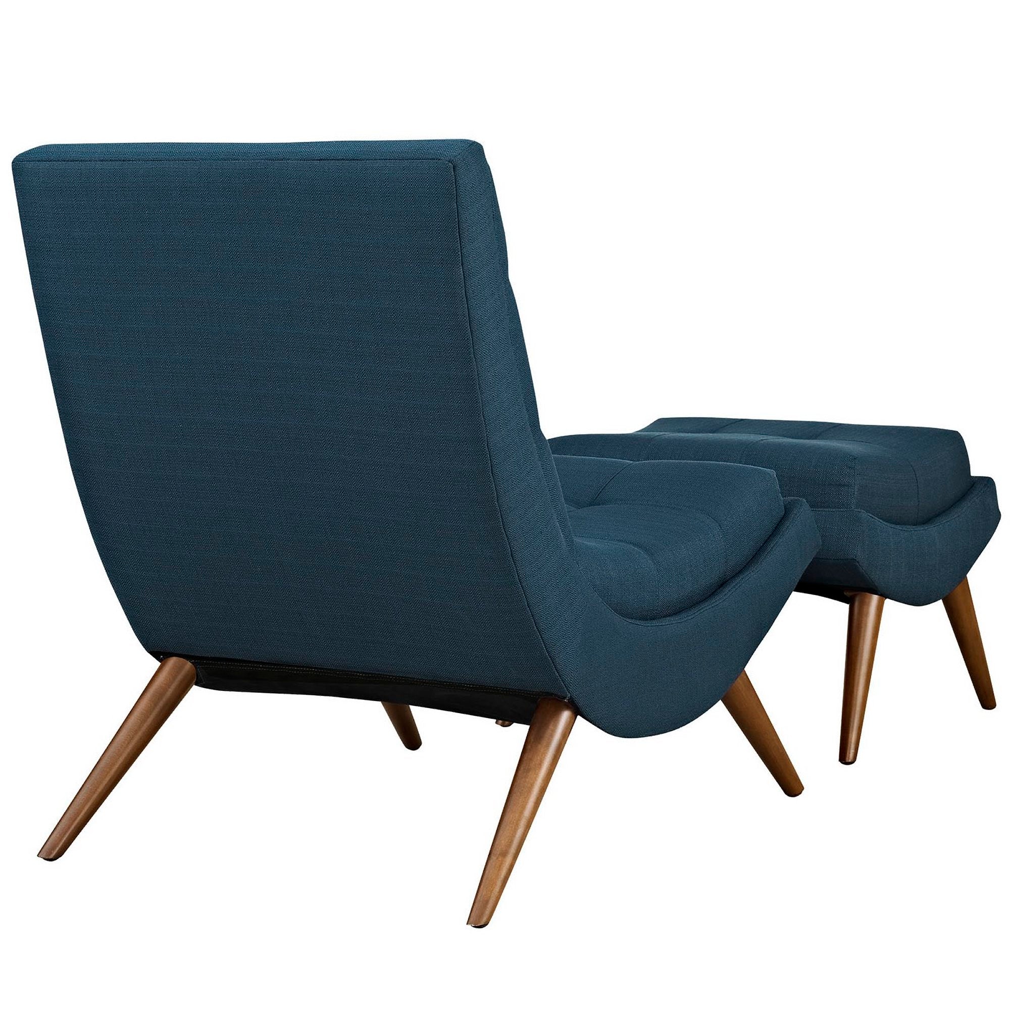Ramp Upholstered Fabric Lounge Chair Set - Sand