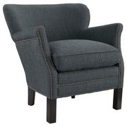 Key Upholstered Fabric Armchair - Gray