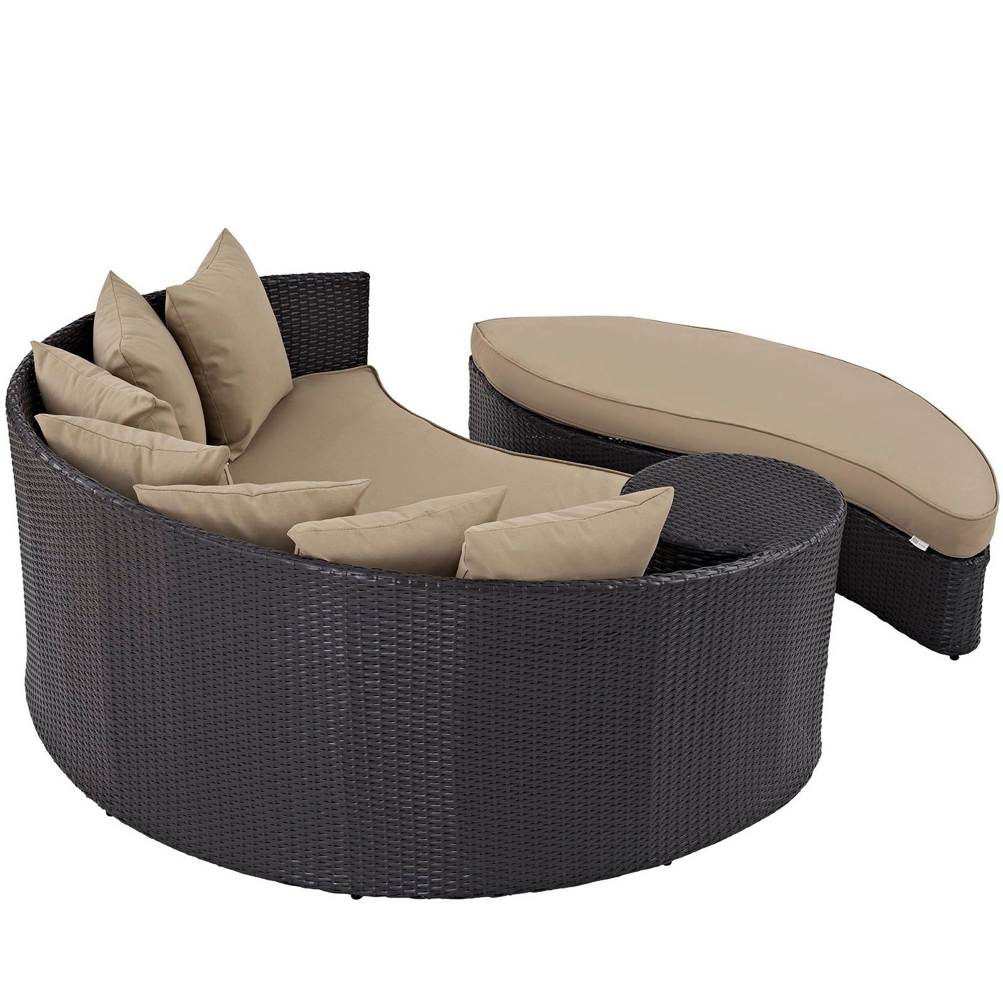 Convene Outdoor Patio Daybed - Espresso Peridot