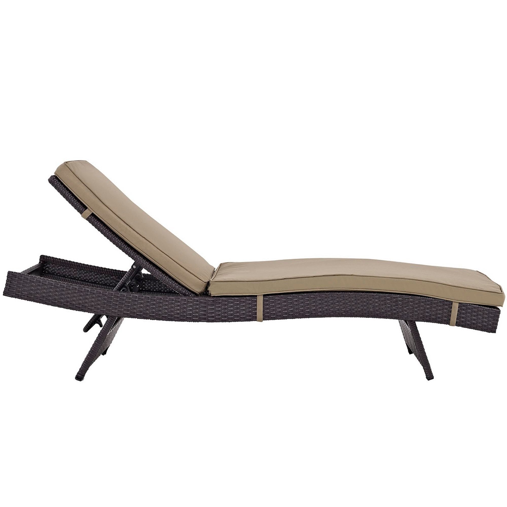 Convene Outdoor Patio Chaise - Espresso Orange