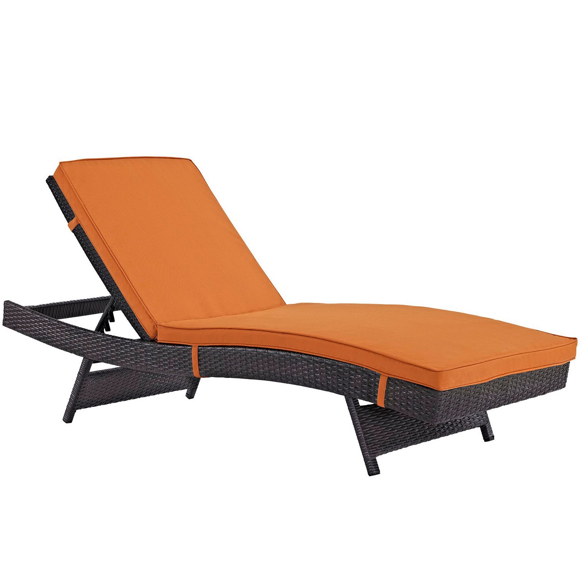 Convene Outdoor Patio Chaise - Espresso Turquoise