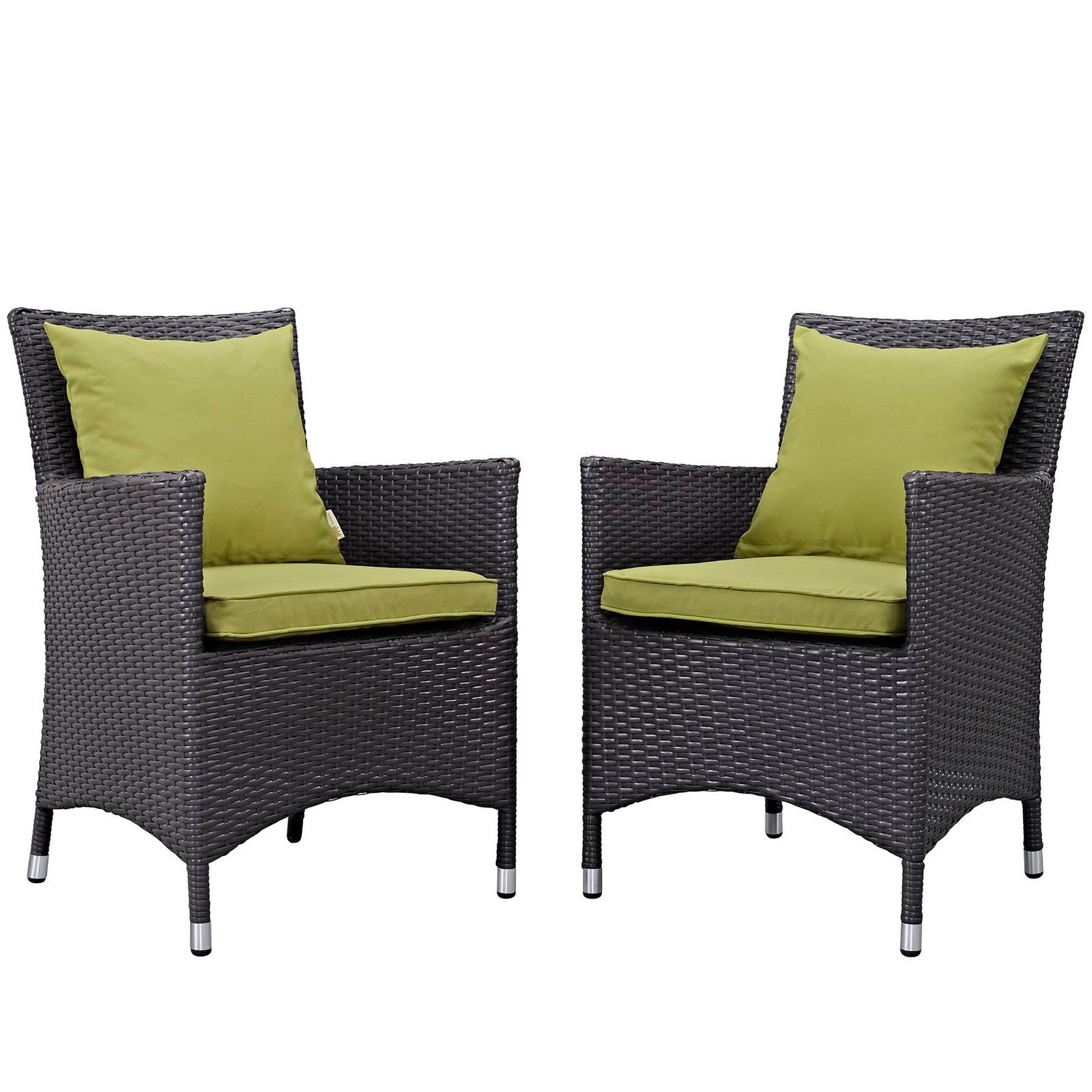 Convene 2 Piece Outdoor Dining Set - Espresso Turquoise