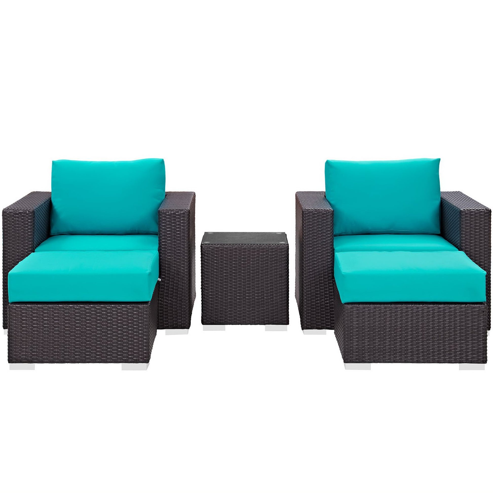 Convene 5 Piece Outdoor Patio Sectional Set