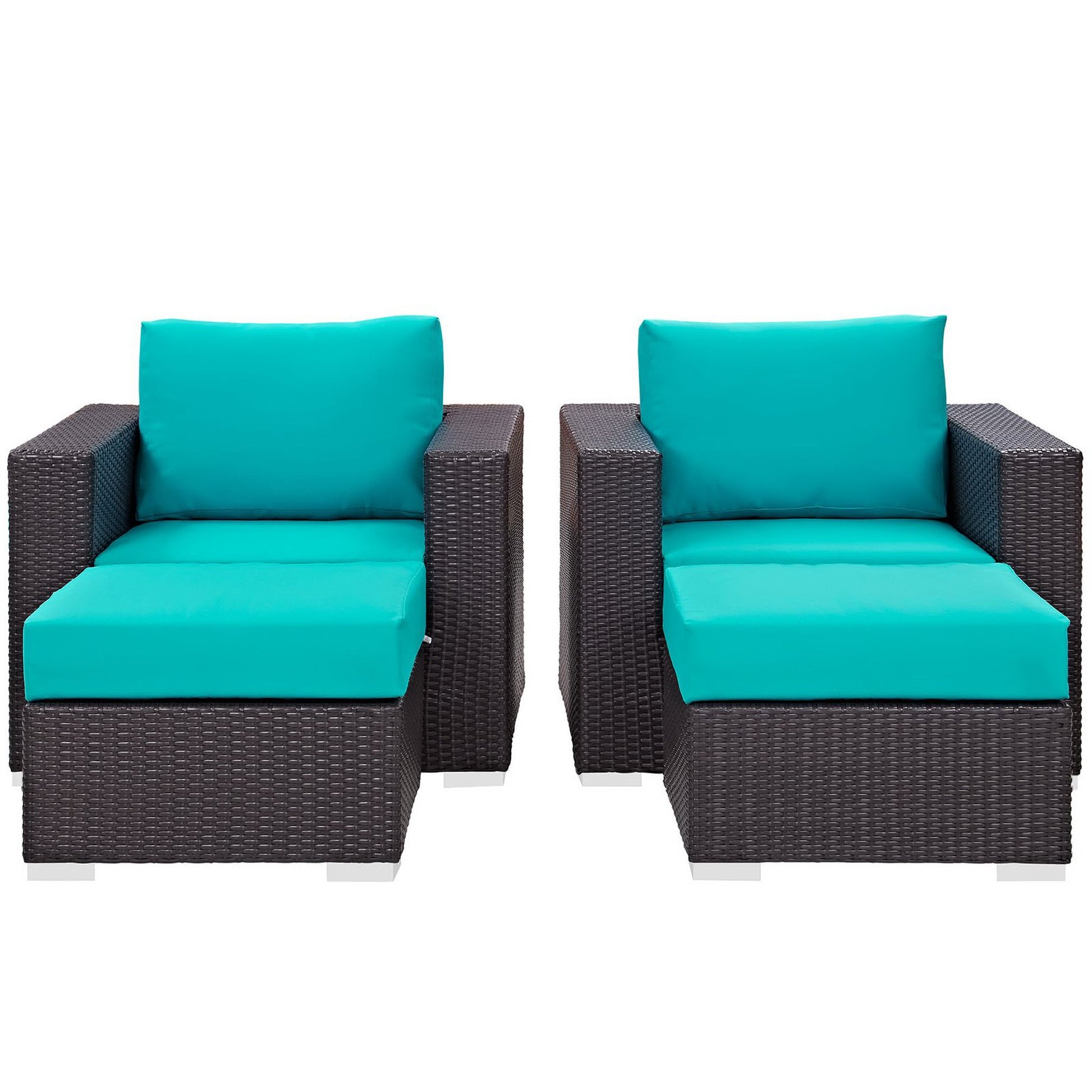Convene 4 Piece Outdoor Patio Sectional Set
