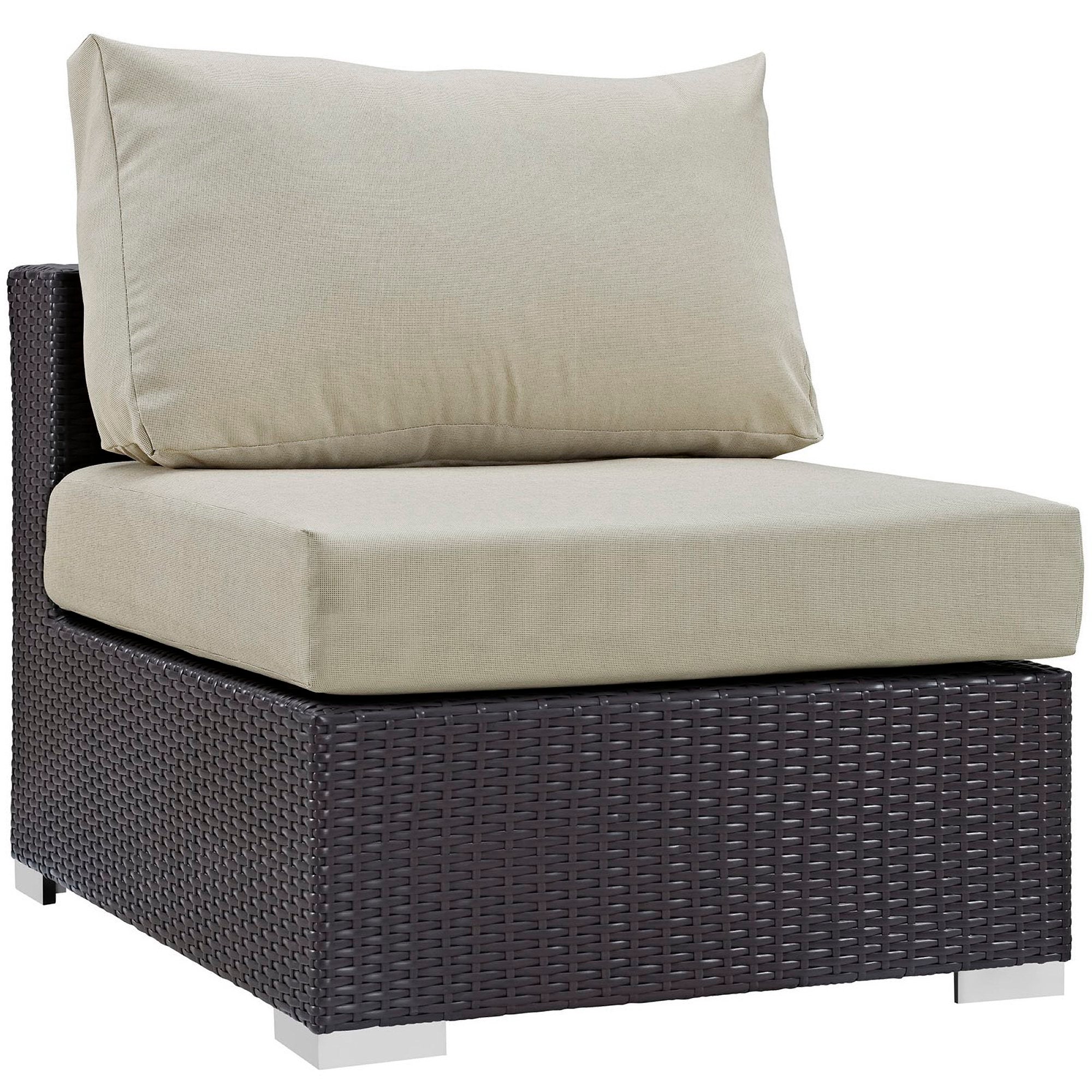 Convene 8 Piece Outdoor Patio Sectional Set - Espresso White