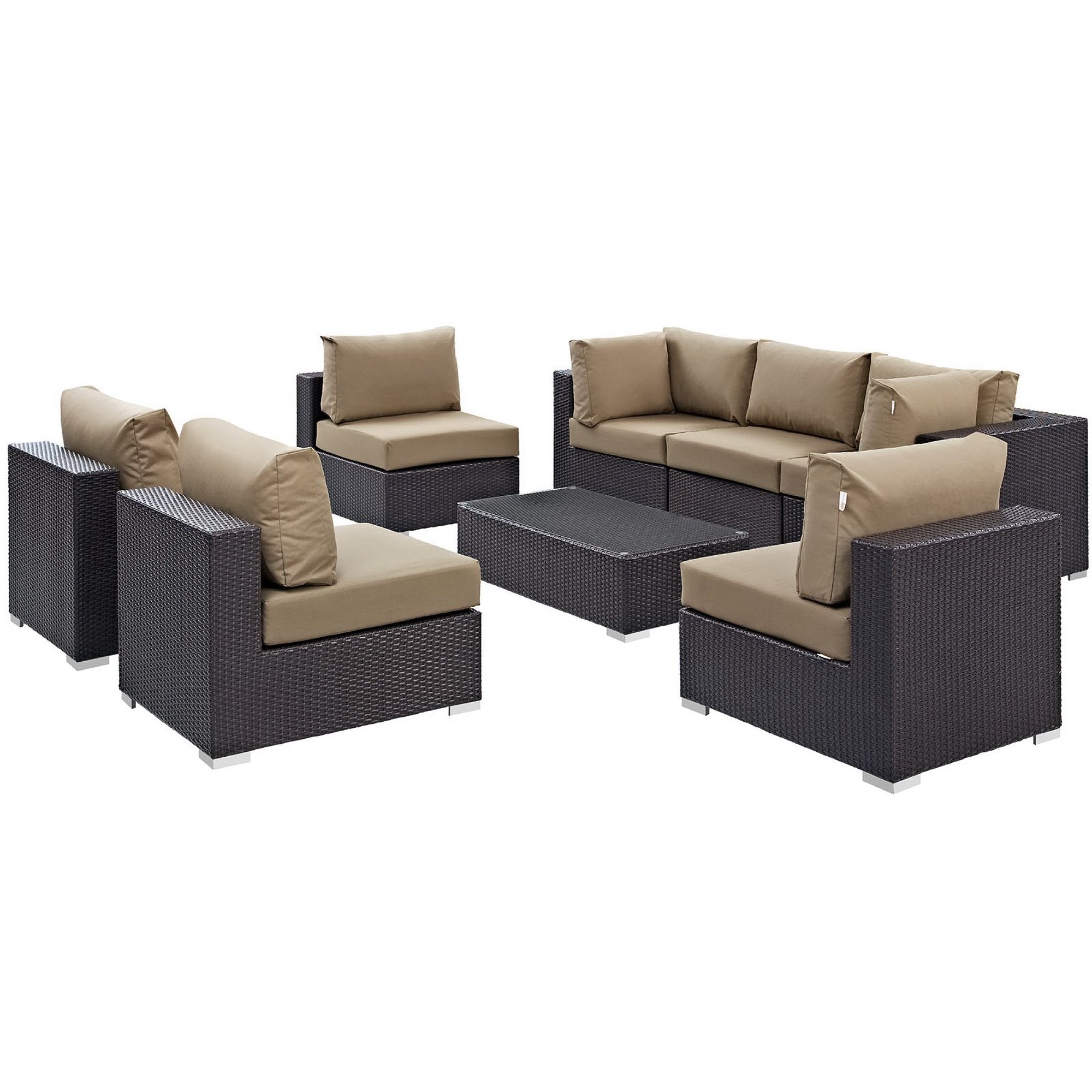 Convene 8 Piece Outdoor Patio Sectional Set