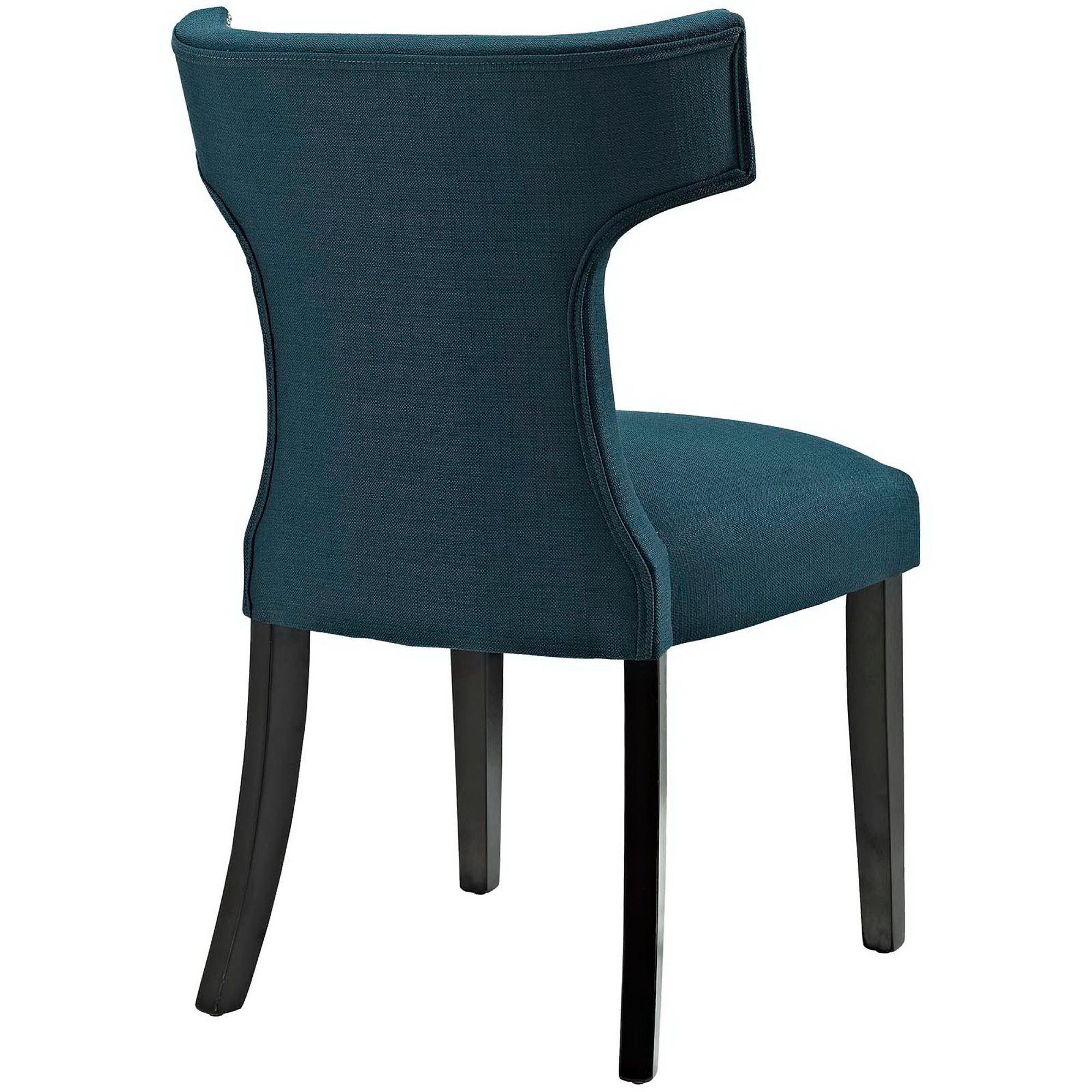 Curve Fabric Dining Chair - Orange