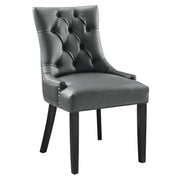 Regent Tufted Vegan Leather Dining Chair - Gray