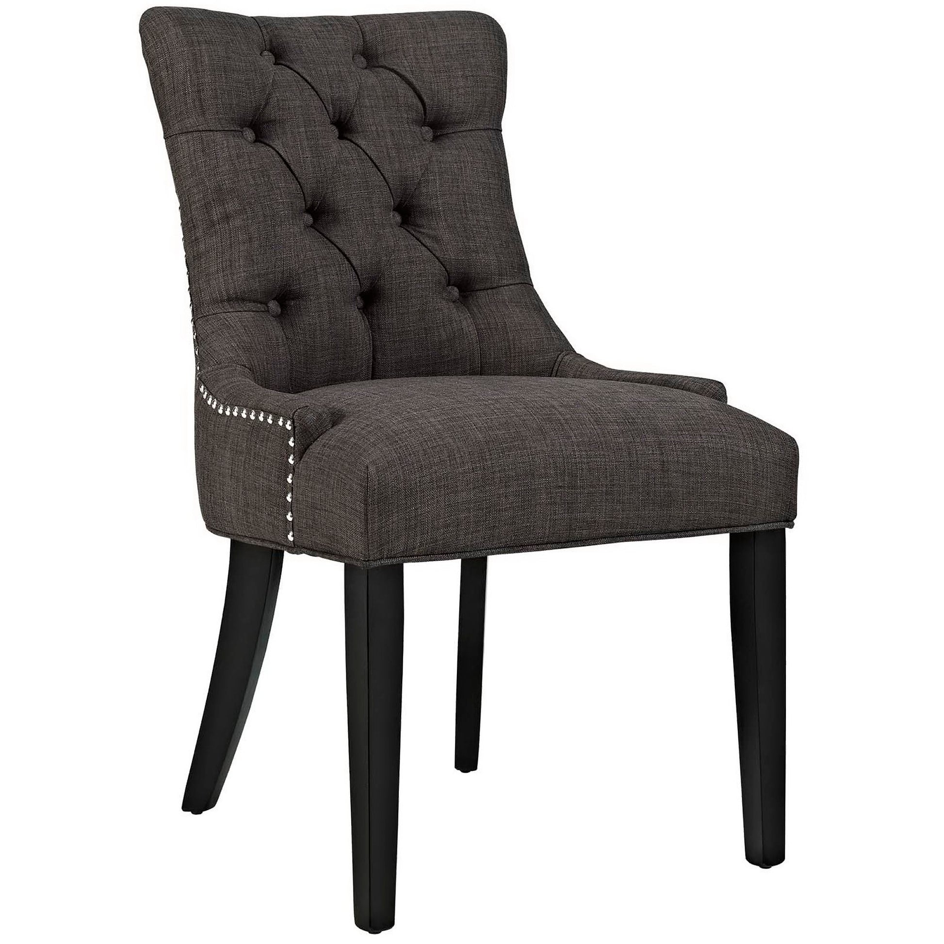 Regent Tufted Fabric Dining Chair - Orange