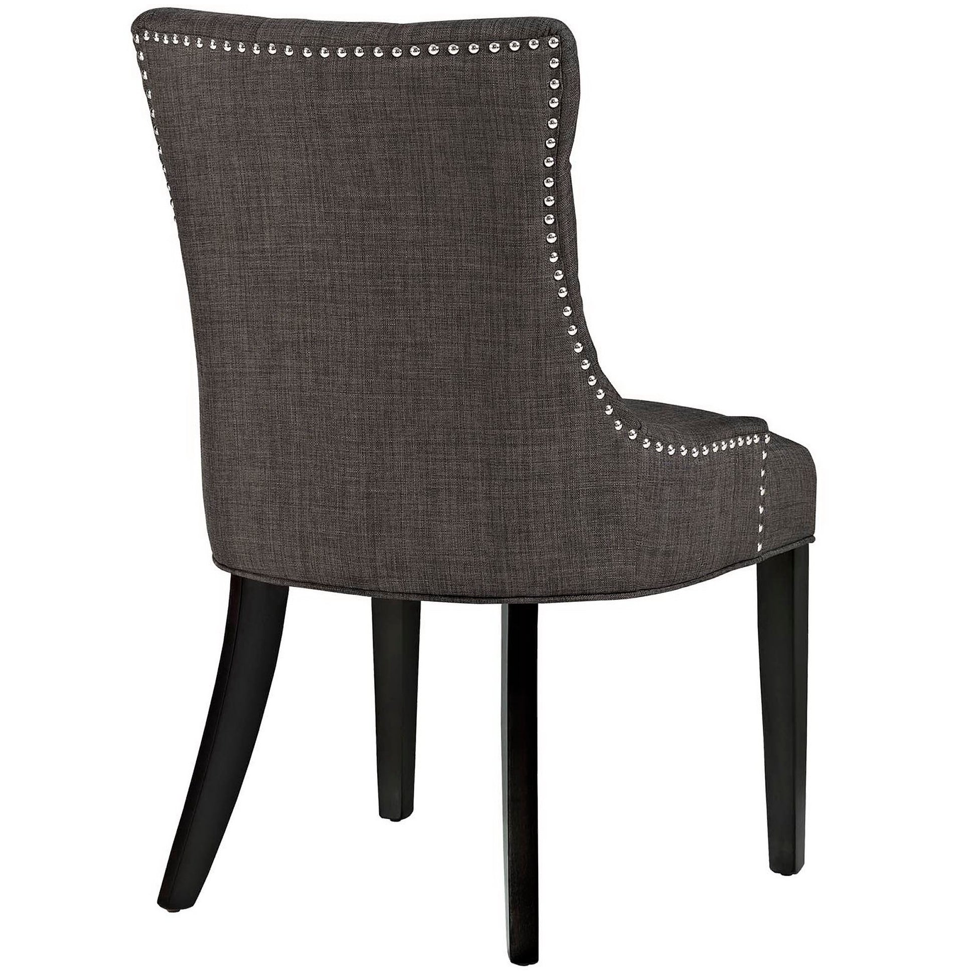 Regent Tufted Fabric Dining Chair - White