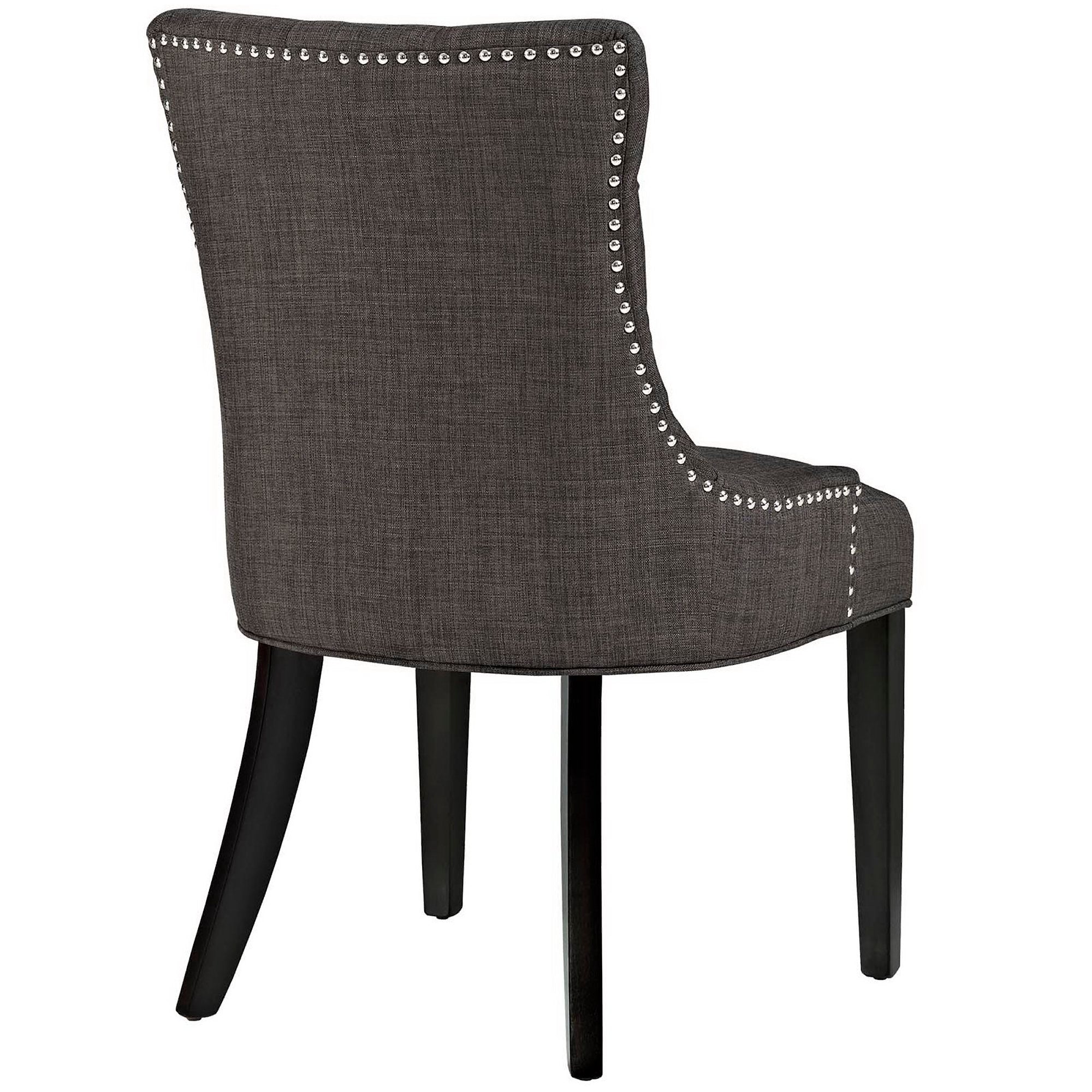 Regent Tufted Fabric Dining Chair - White