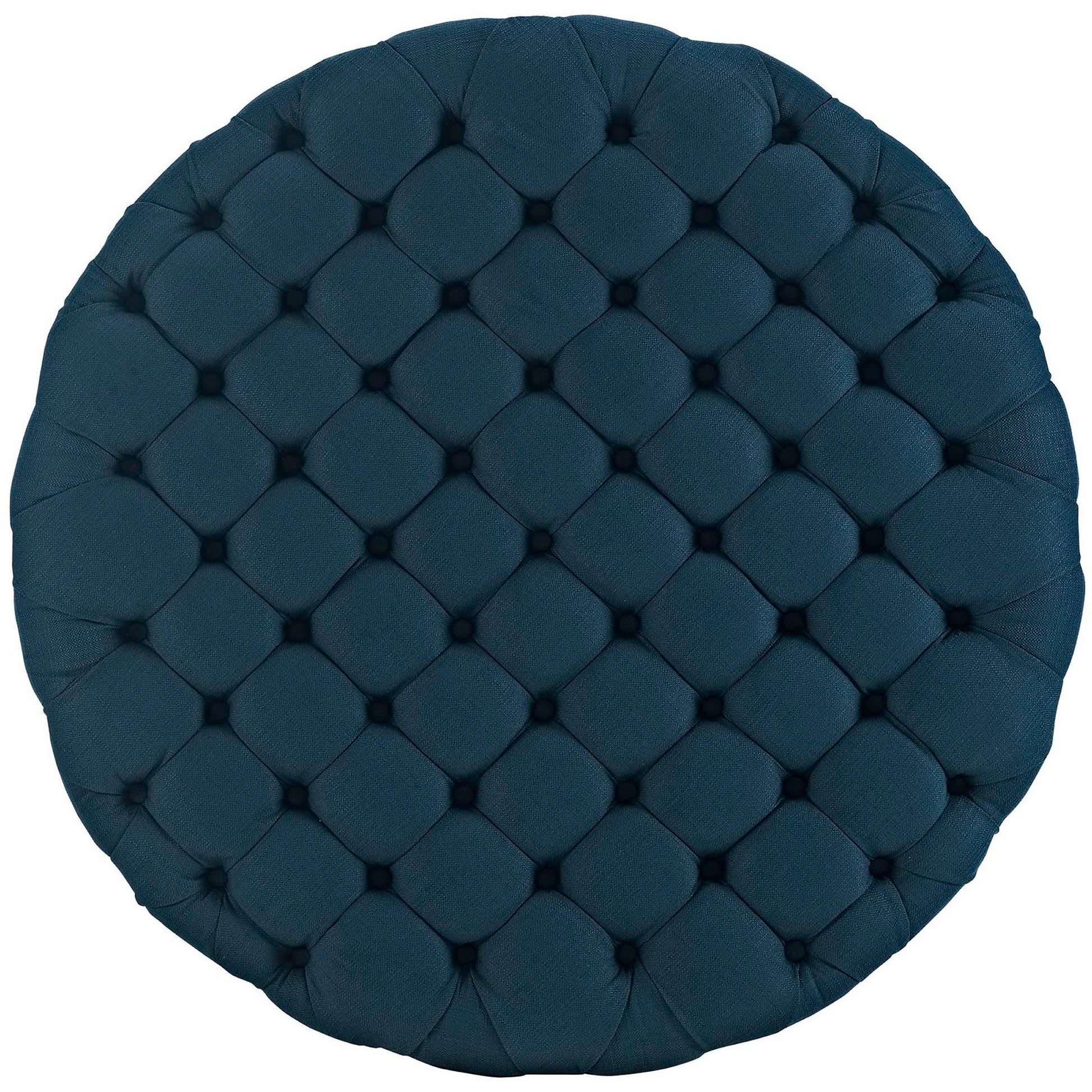 Amour Upholstered Fabric Ottoman - Gray