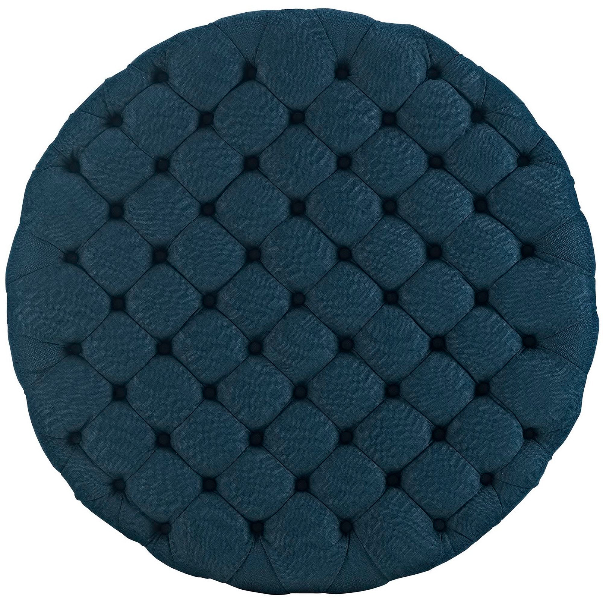 Amour Upholstered Fabric Ottoman - Gray