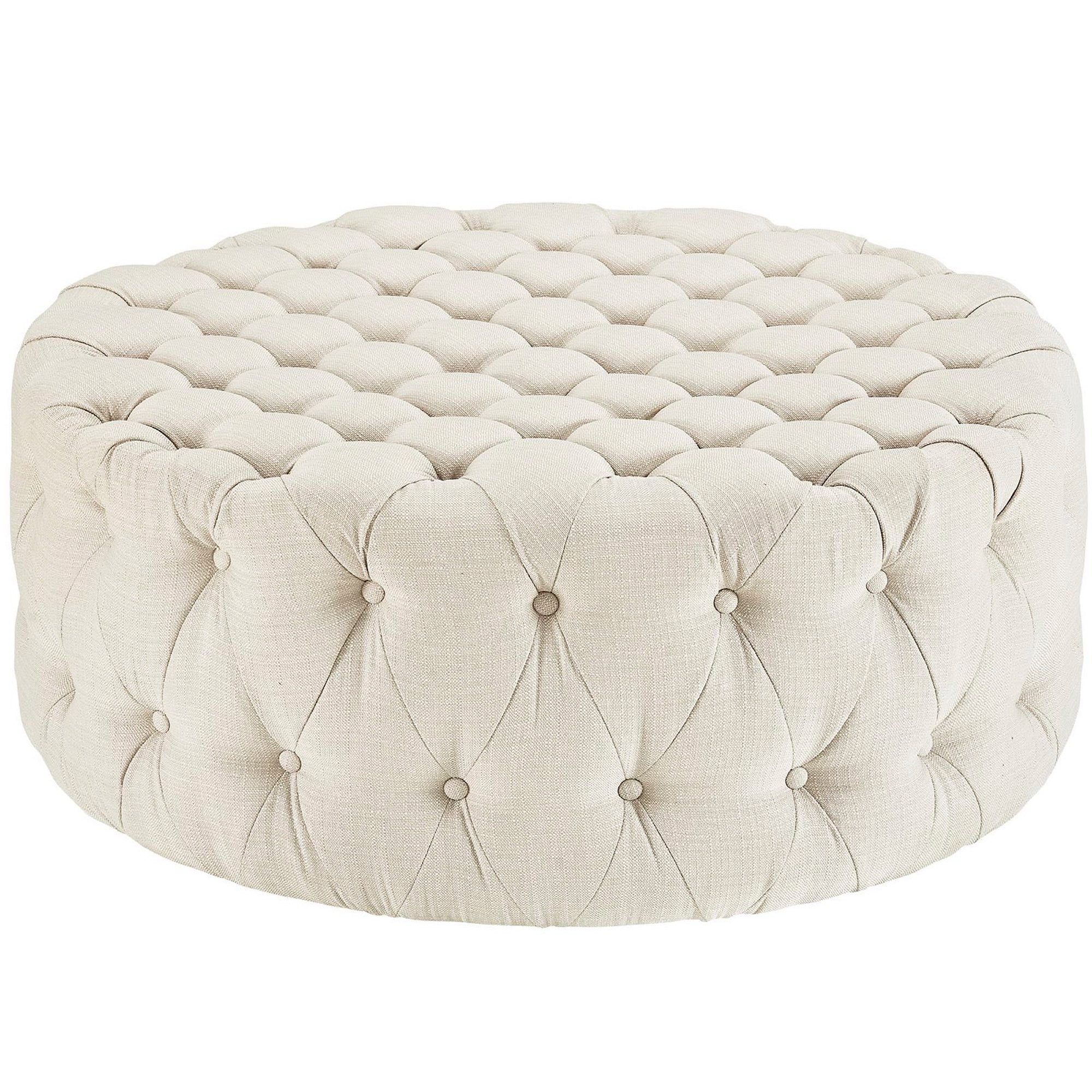 Amour Upholstered Fabric Ottoman