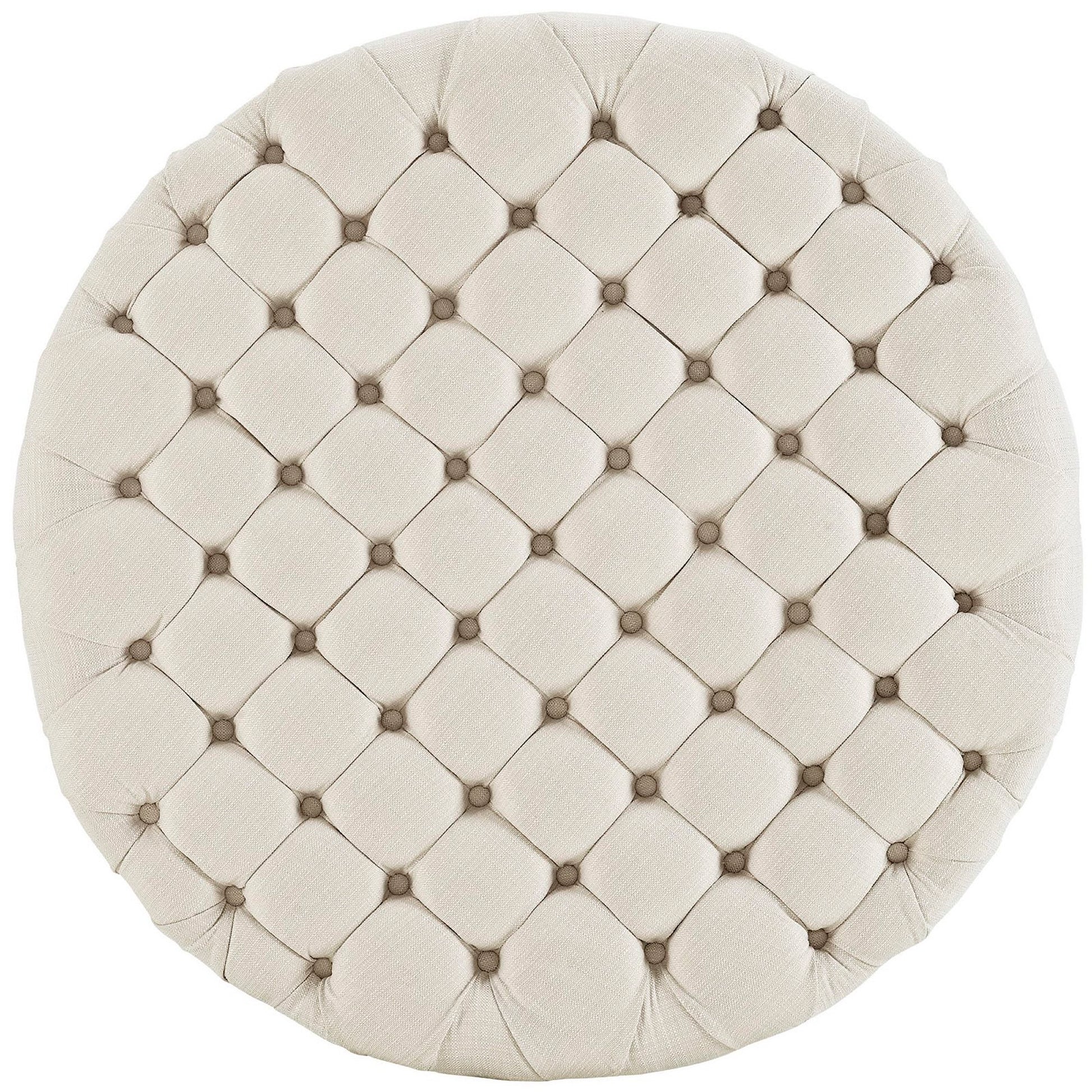 Amour Upholstered Fabric Ottoman
