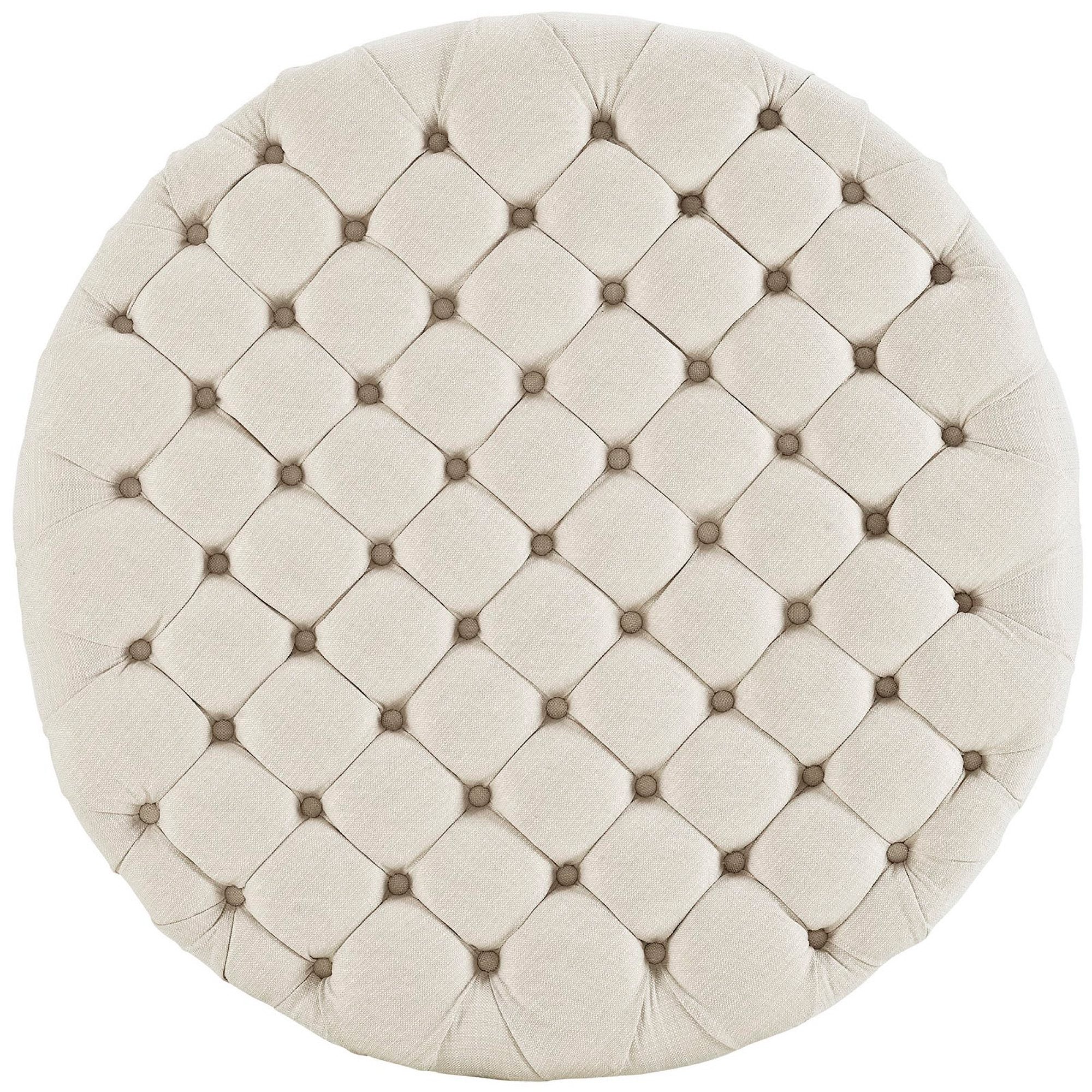 Amour Upholstered Fabric Ottoman