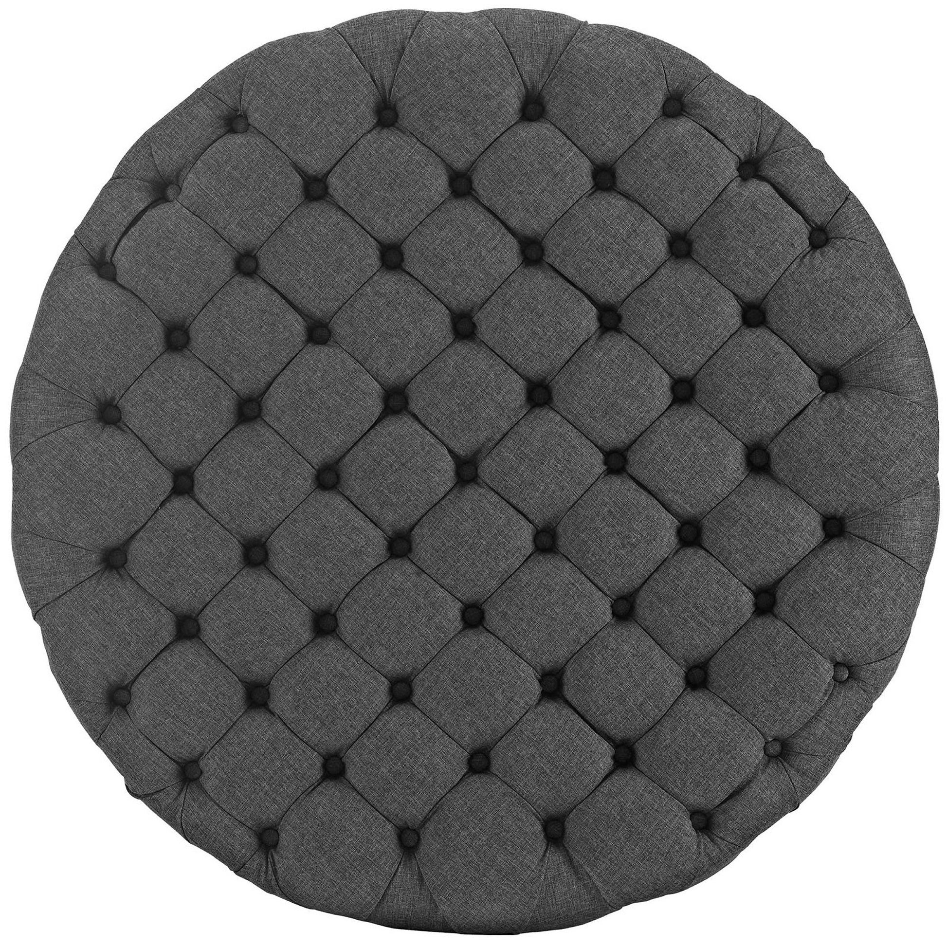 Amour Upholstered Fabric Ottoman