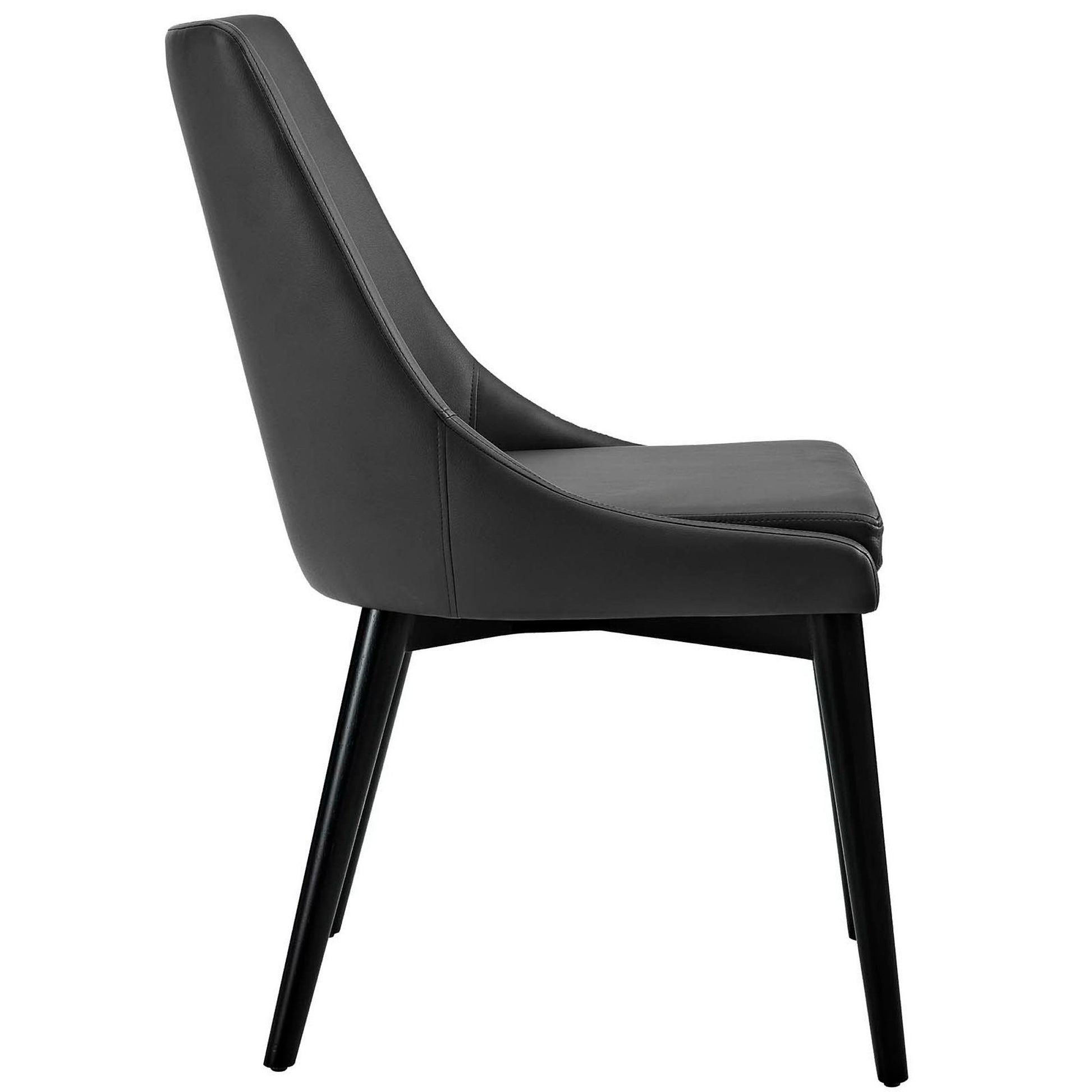 Viscount Vegan Leather Dining Chair - Gray