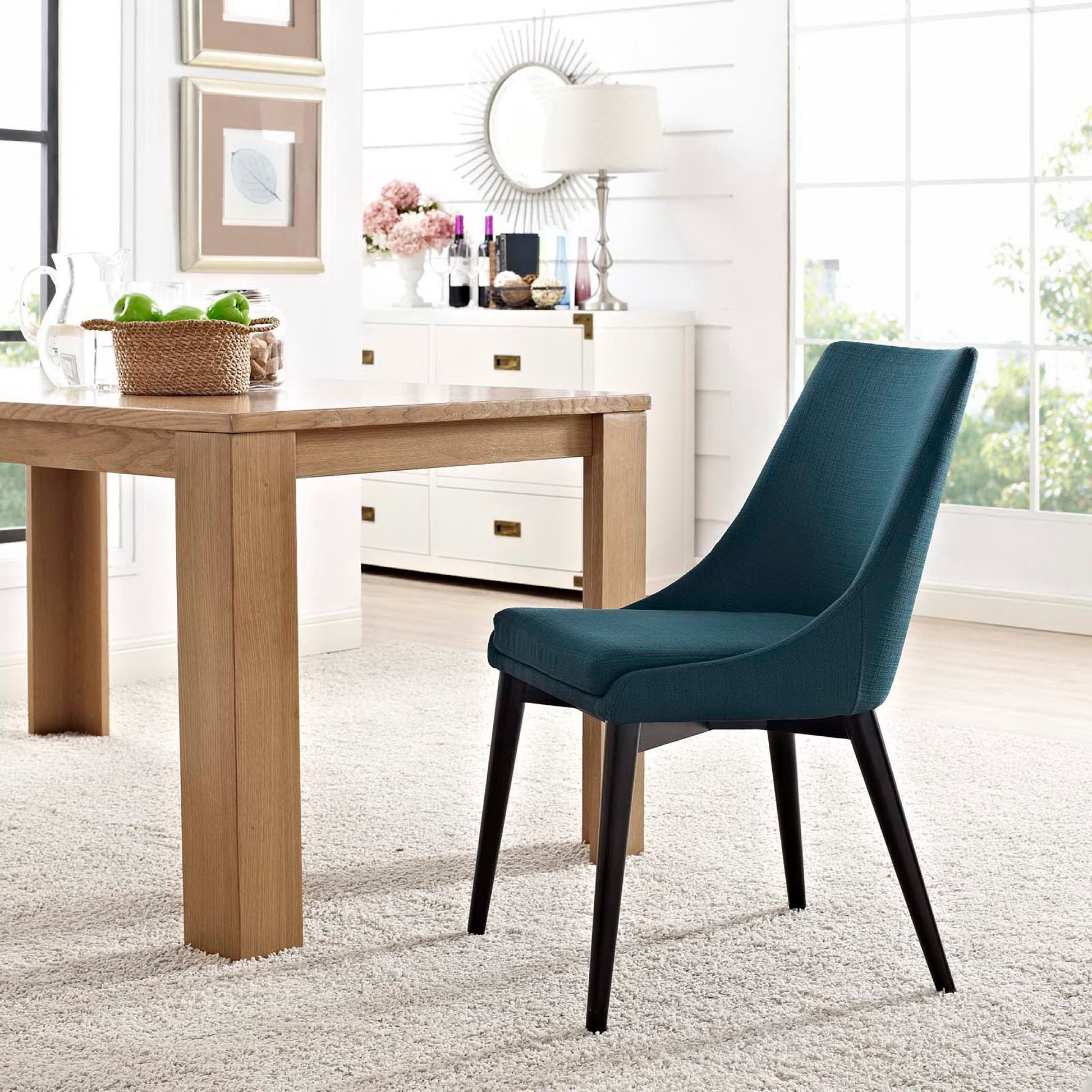 Viscount Fabric Dining Chair - Granite