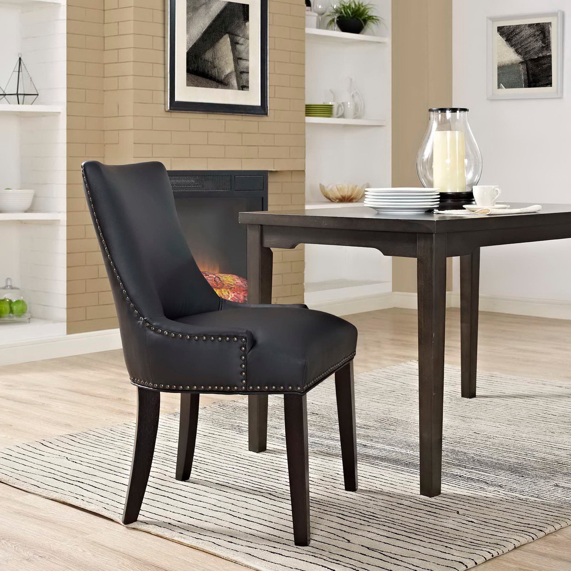Marquis Vegan Leather Dining Chair - White