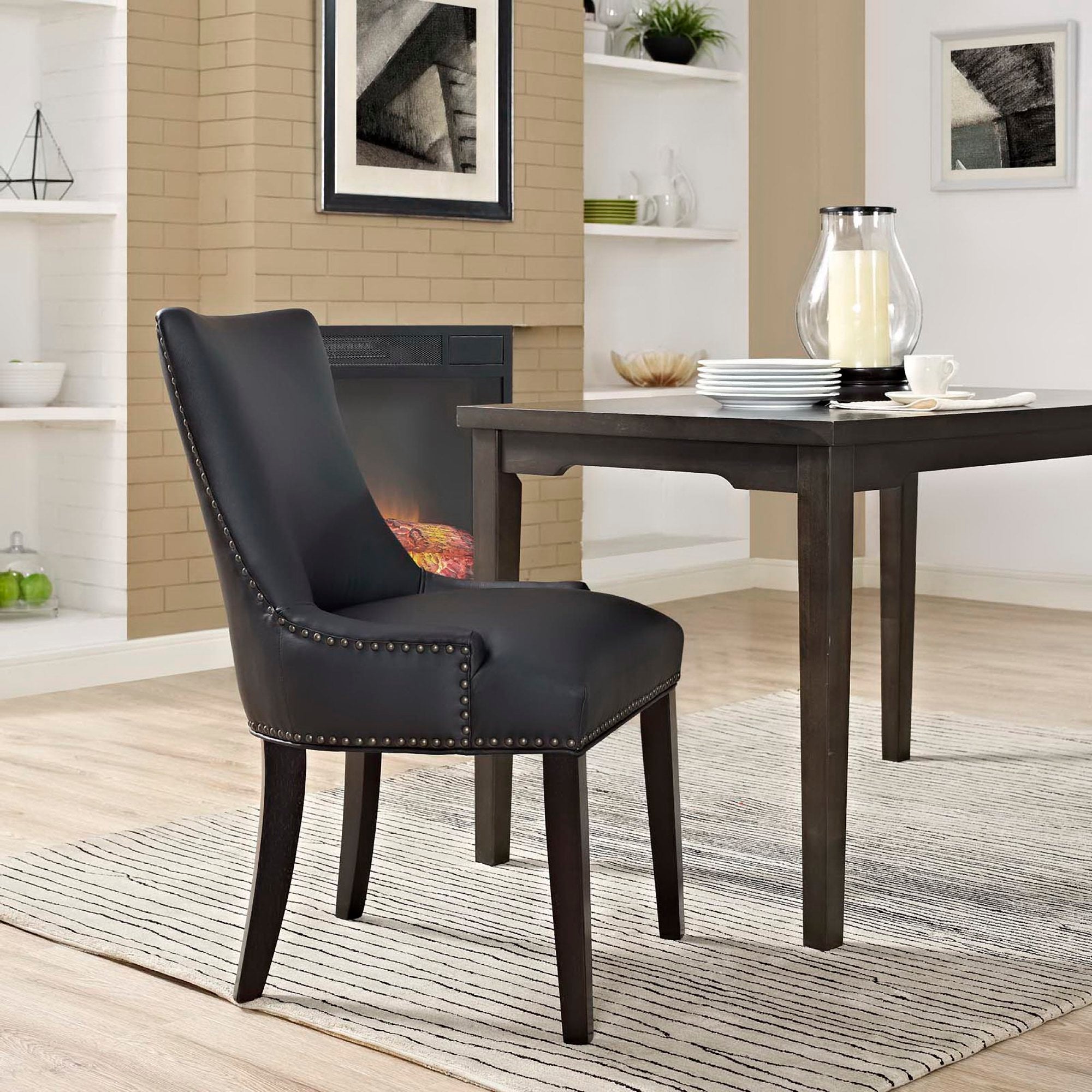 Marquis Vegan Leather Dining Chair - White