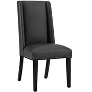 Baron Vegan Leather Dining Chair - Black