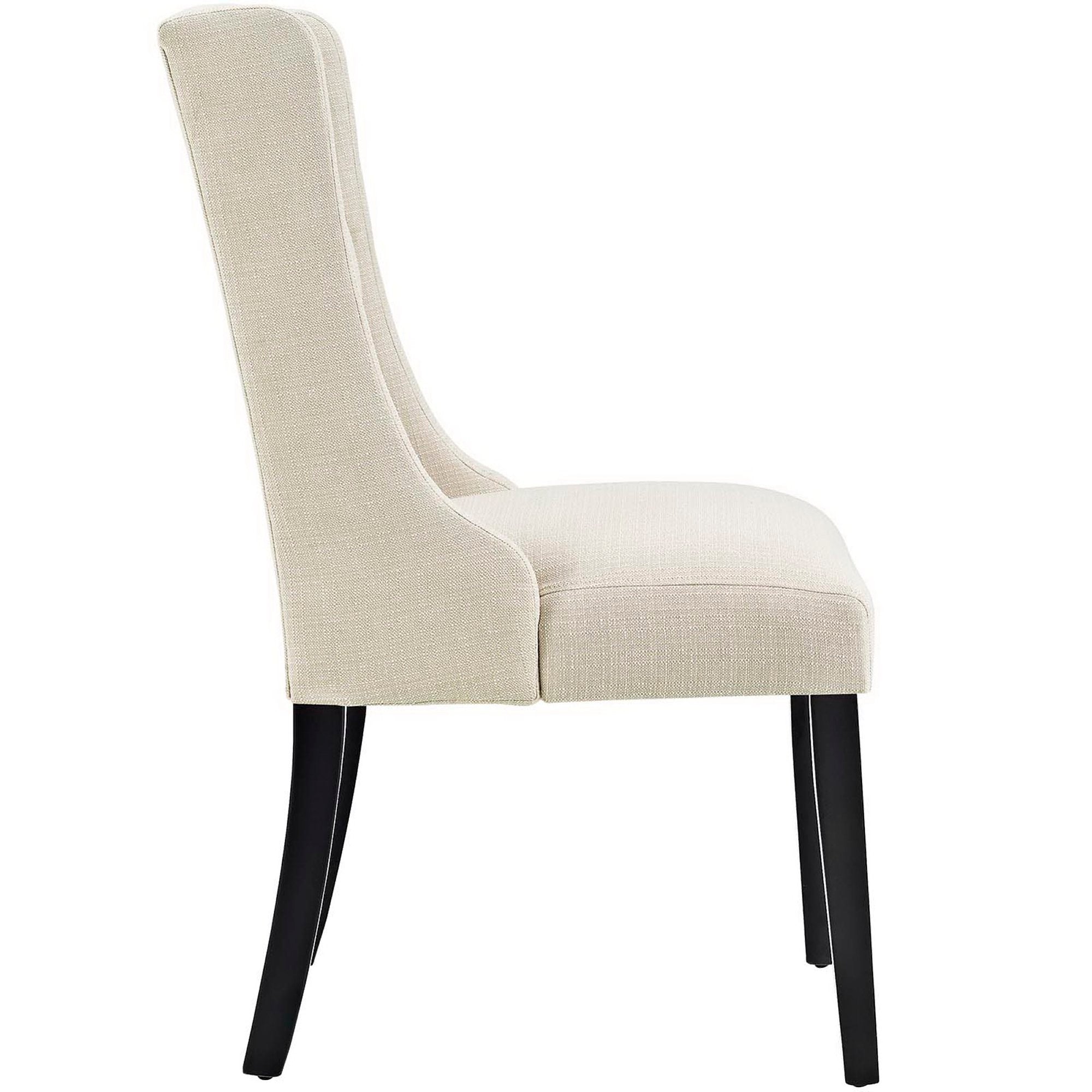 Baronet Button Tufted Fabric Dining Chair - Gray