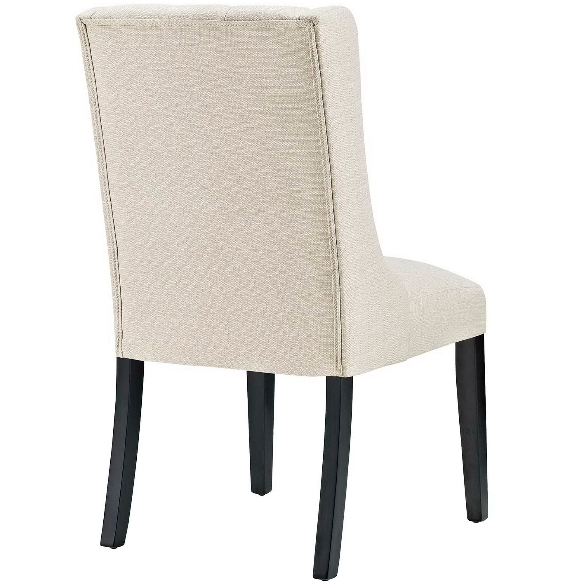 Baronet Button Tufted Fabric Dining Chair - Light Gray