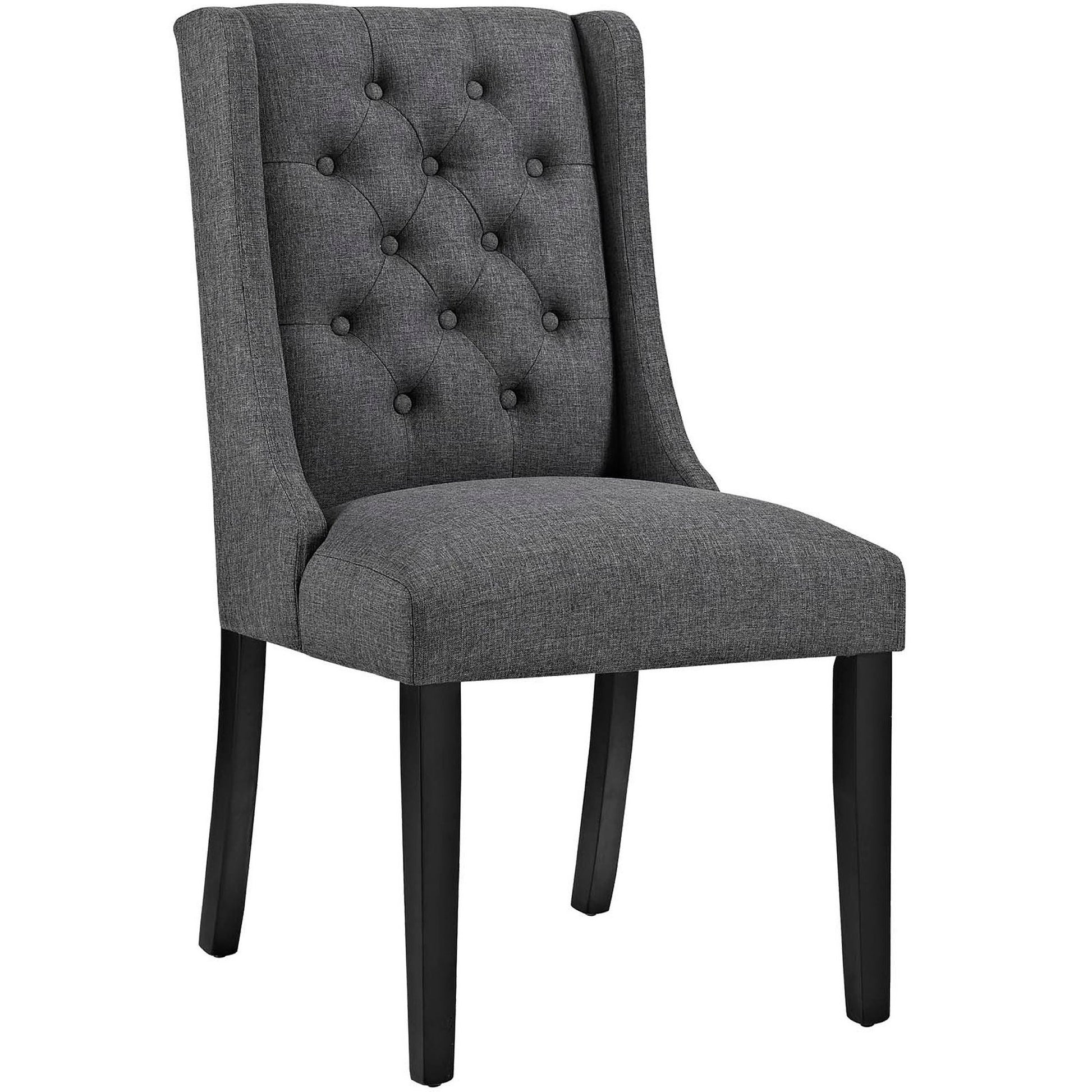 Baronet Button Tufted Fabric Dining Chair - Teal