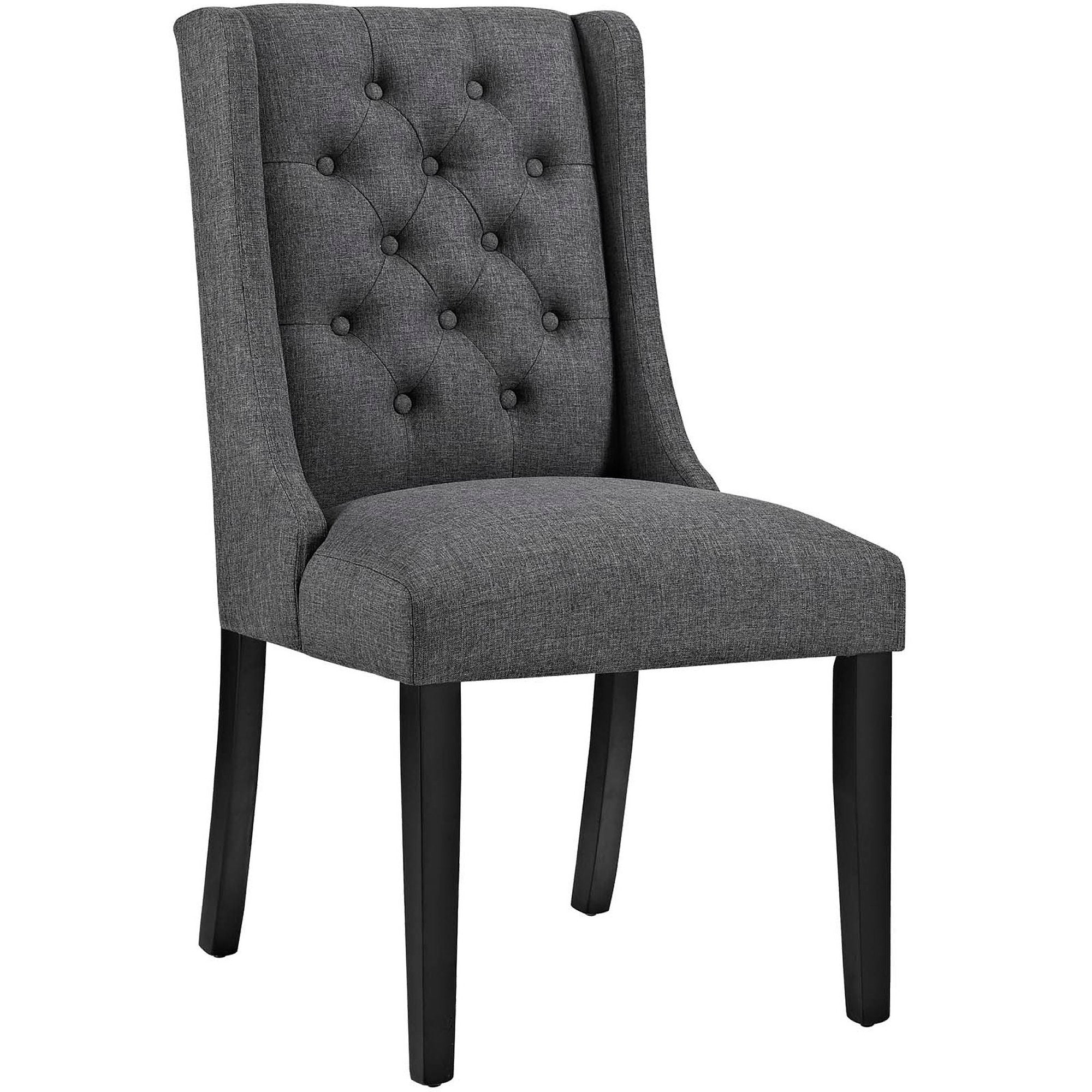 Baronet Button Tufted Fabric Dining Chair - Teal