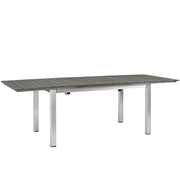 Shore Outdoor Patio Wood Dining Table - Silver Gray