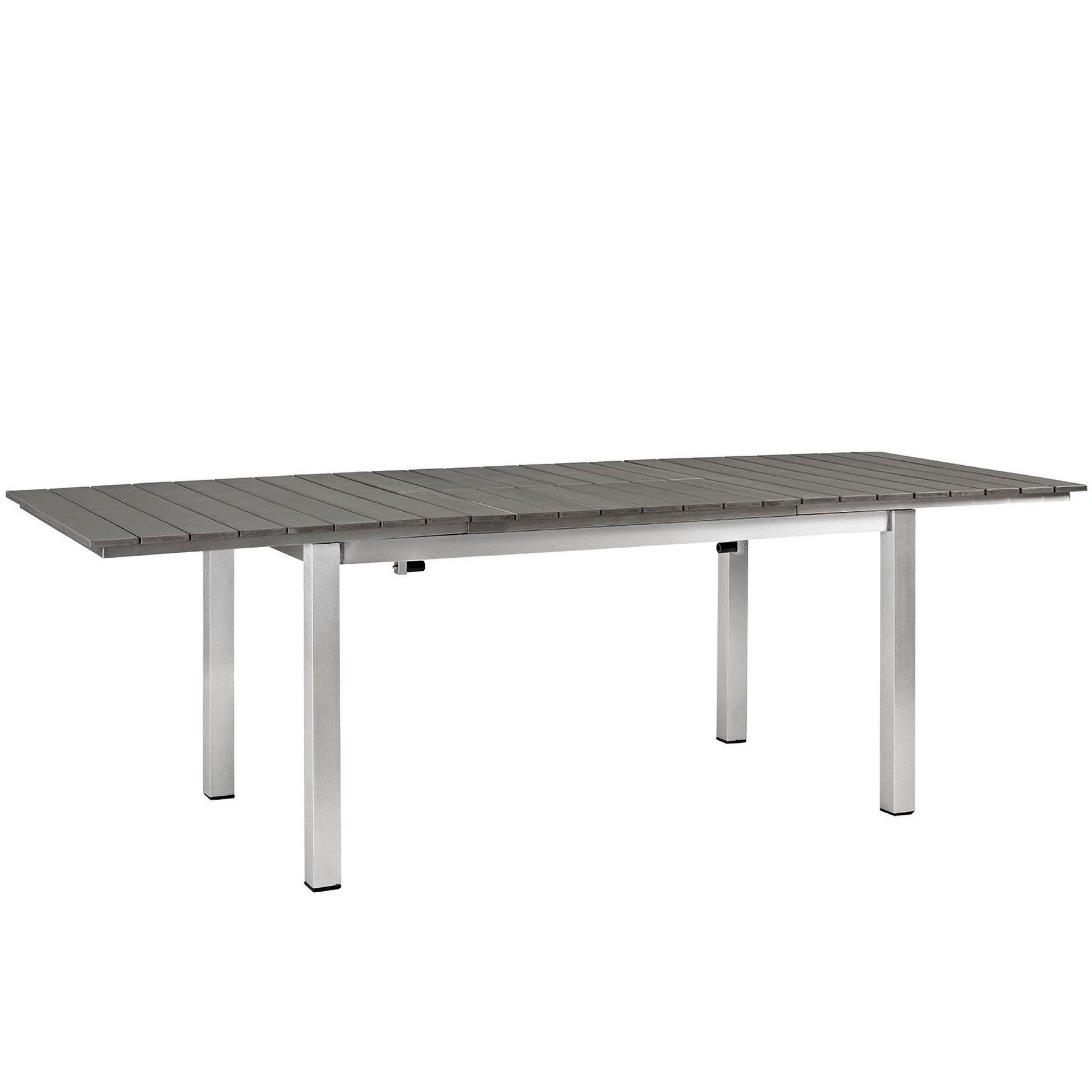 Shore Outdoor Patio Wood Dining Table - Silver Gray