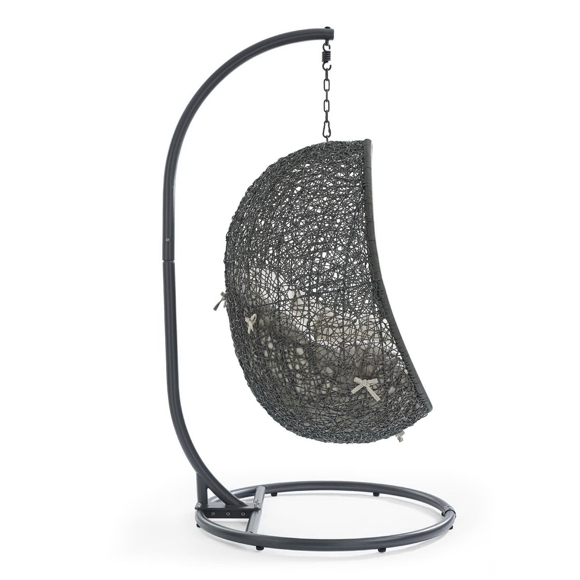 Hide Outdoor Patio Swing Chair With Stand - Gray