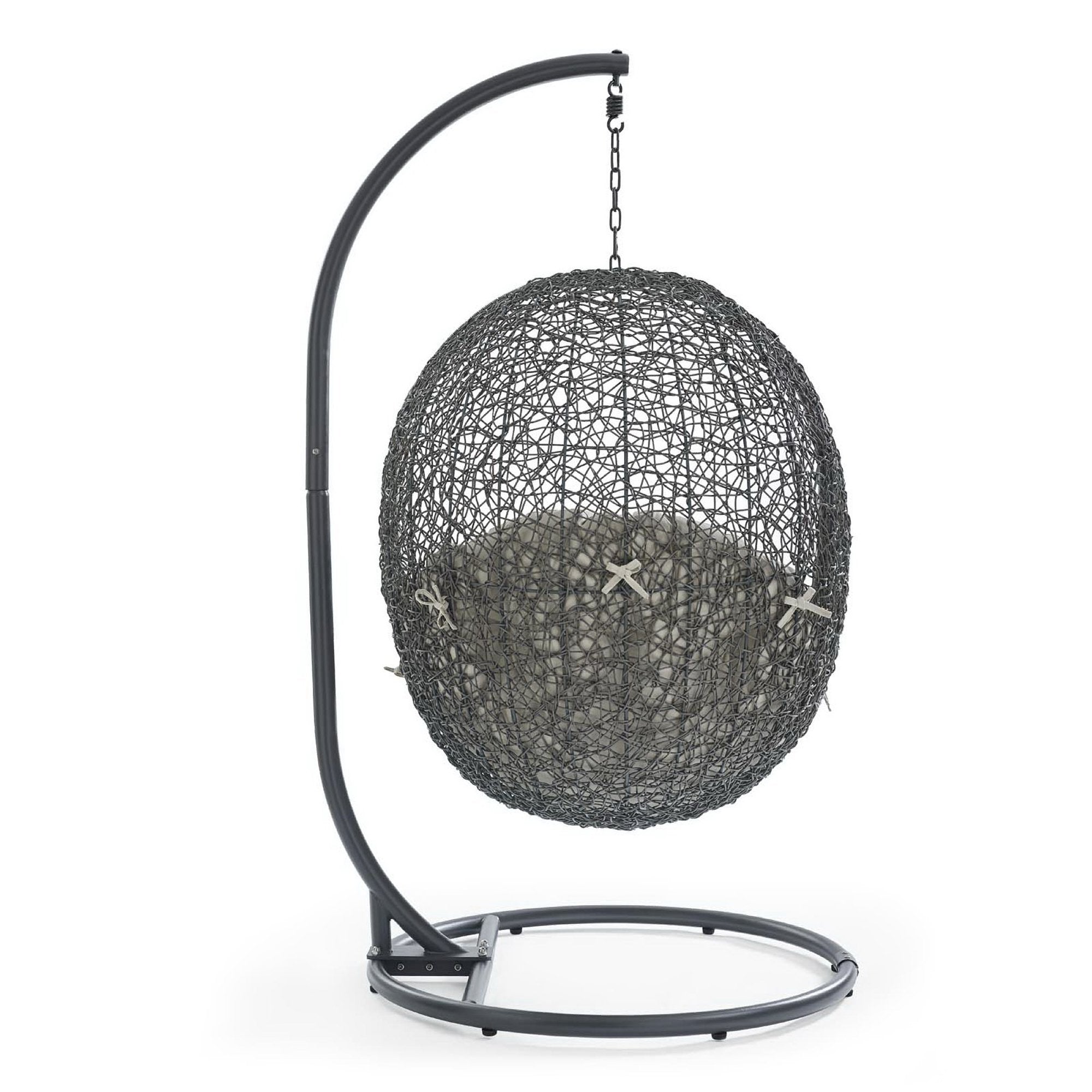 Hide Outdoor Patio Swing Chair With Stand - Gray Mocha