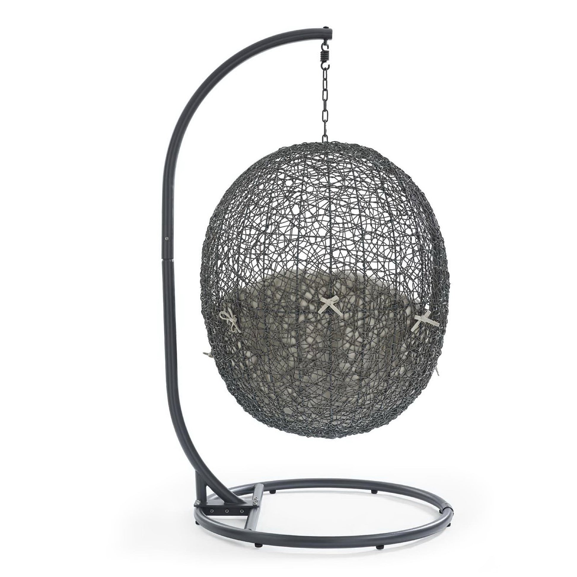 Hide Outdoor Patio Swing Chair With Stand - Gray Mocha