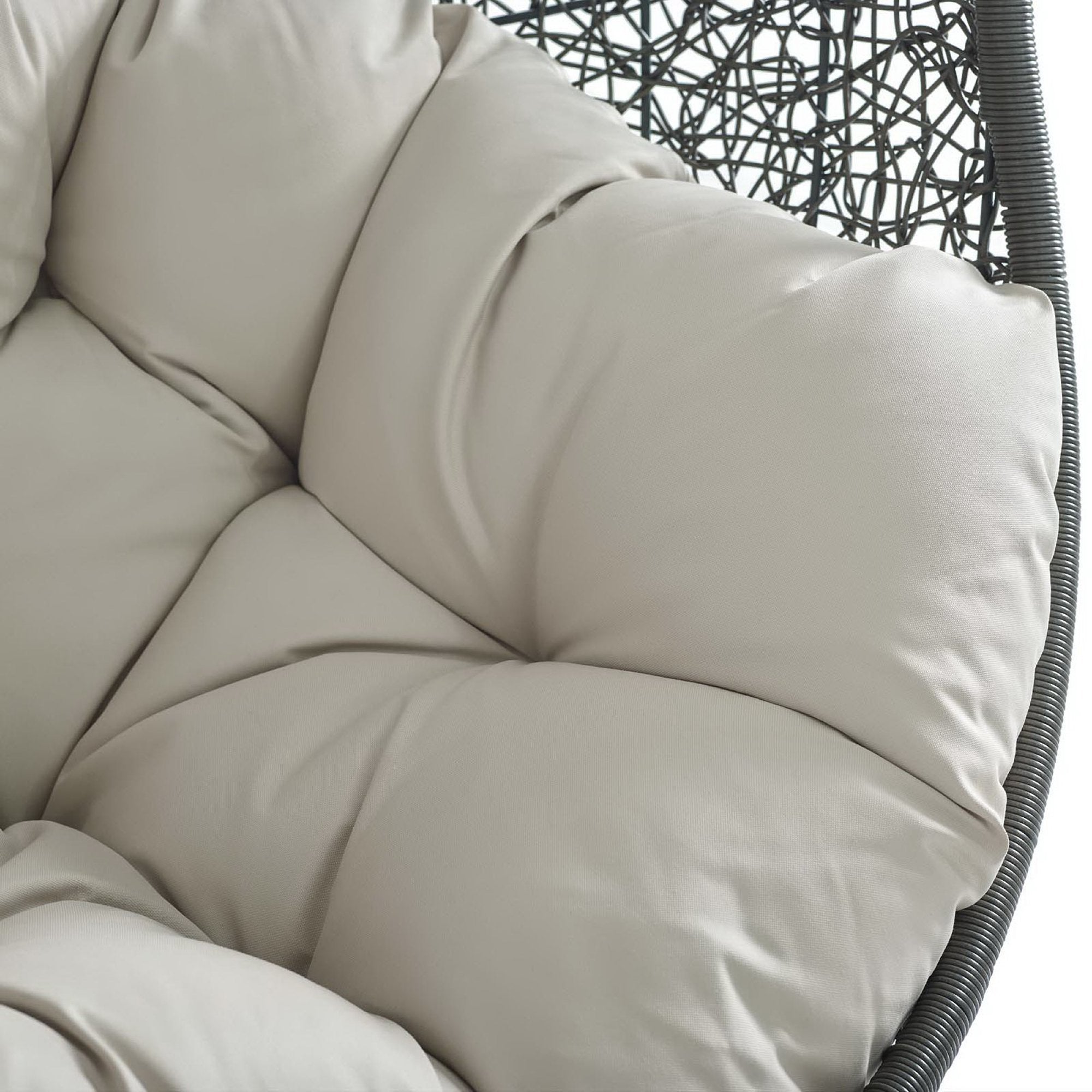Hide Outdoor Patio Swing Chair With Stand - Gray Orange
