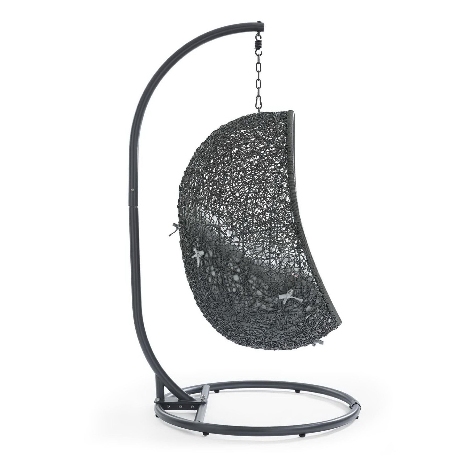 Hide Outdoor Patio Swing Chair With Stand - Gray White