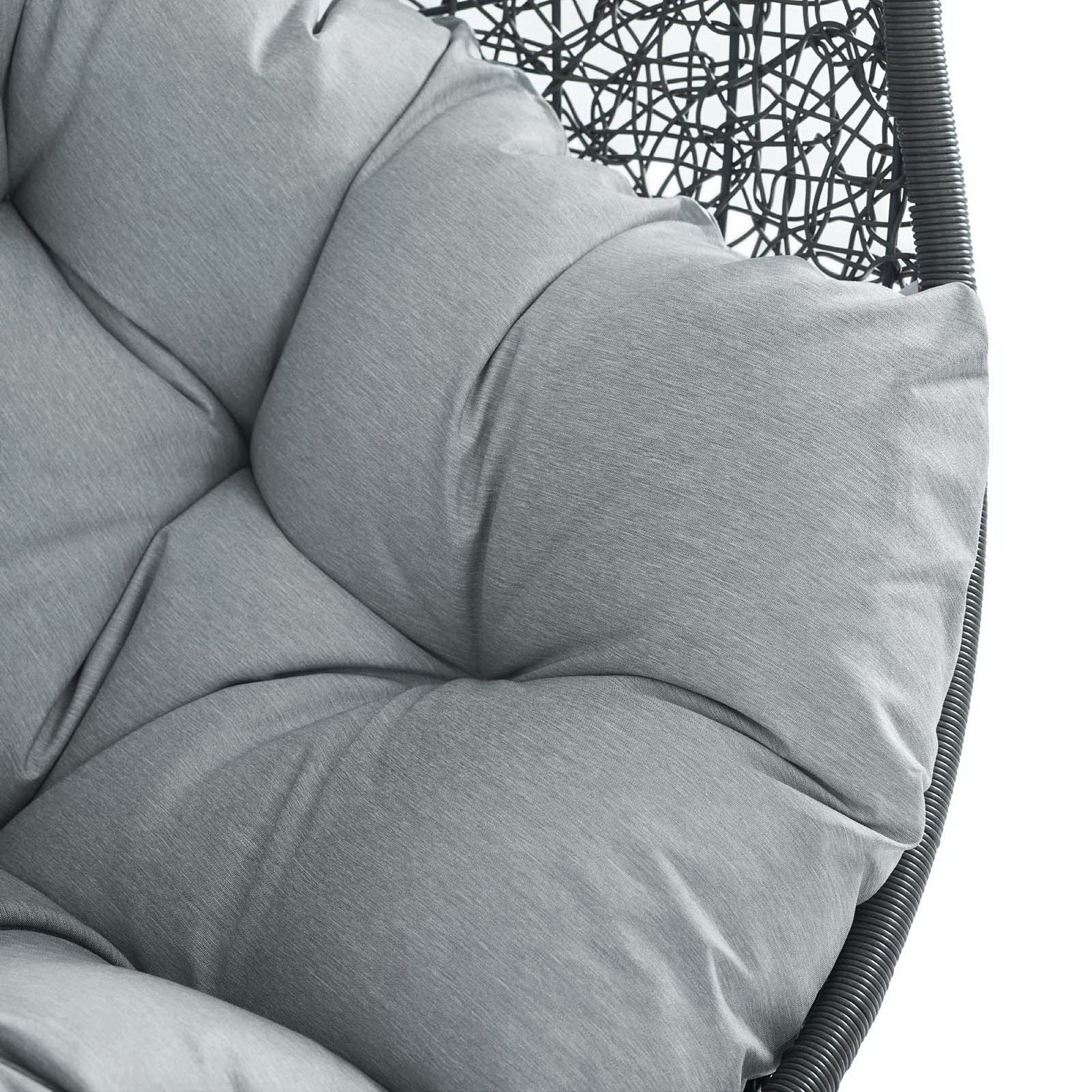 Hide Outdoor Patio Swing Chair With Stand - White Mocha