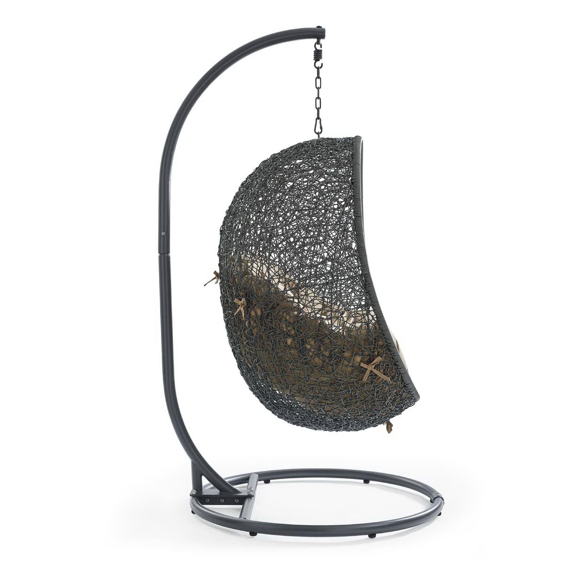 Hide Outdoor Patio Swing Chair With Stand - White Red