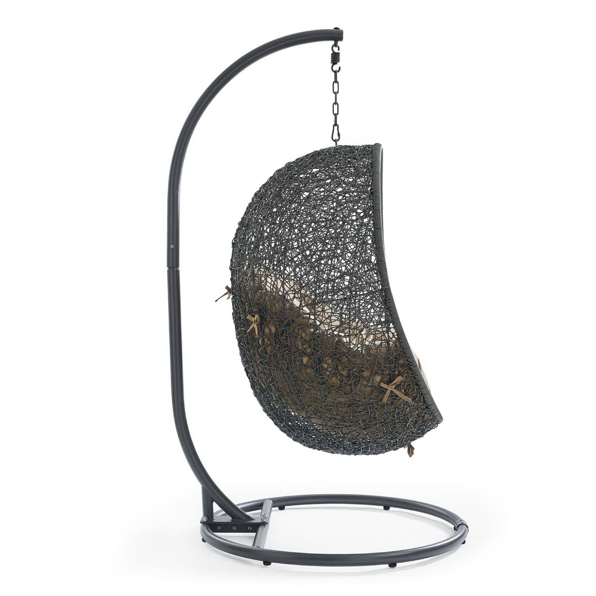 Hide Outdoor Patio Swing Chair With Stand - White Red