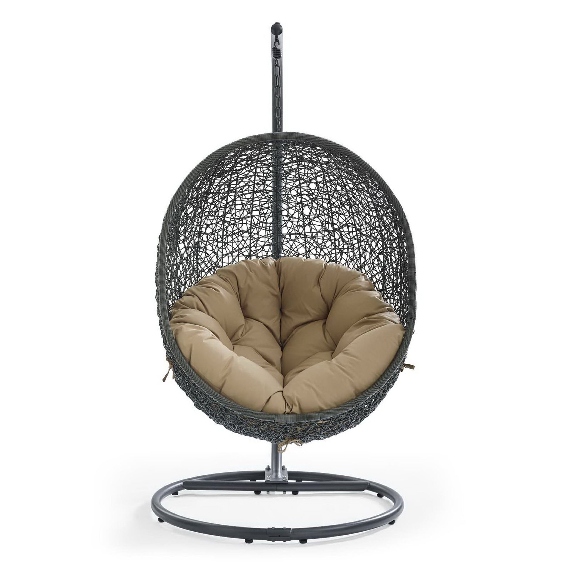 Hide Outdoor Patio Swing Chair With Stand - White