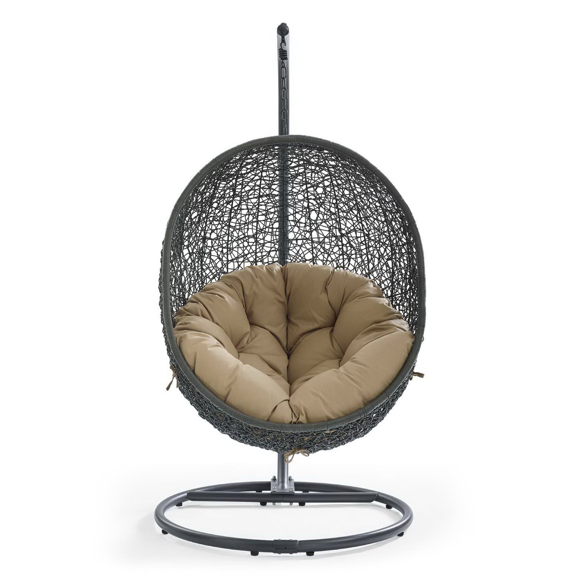 Hide Outdoor Patio Swing Chair With Stand - White