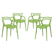 Entangled Dining Set Set of 4 - Green